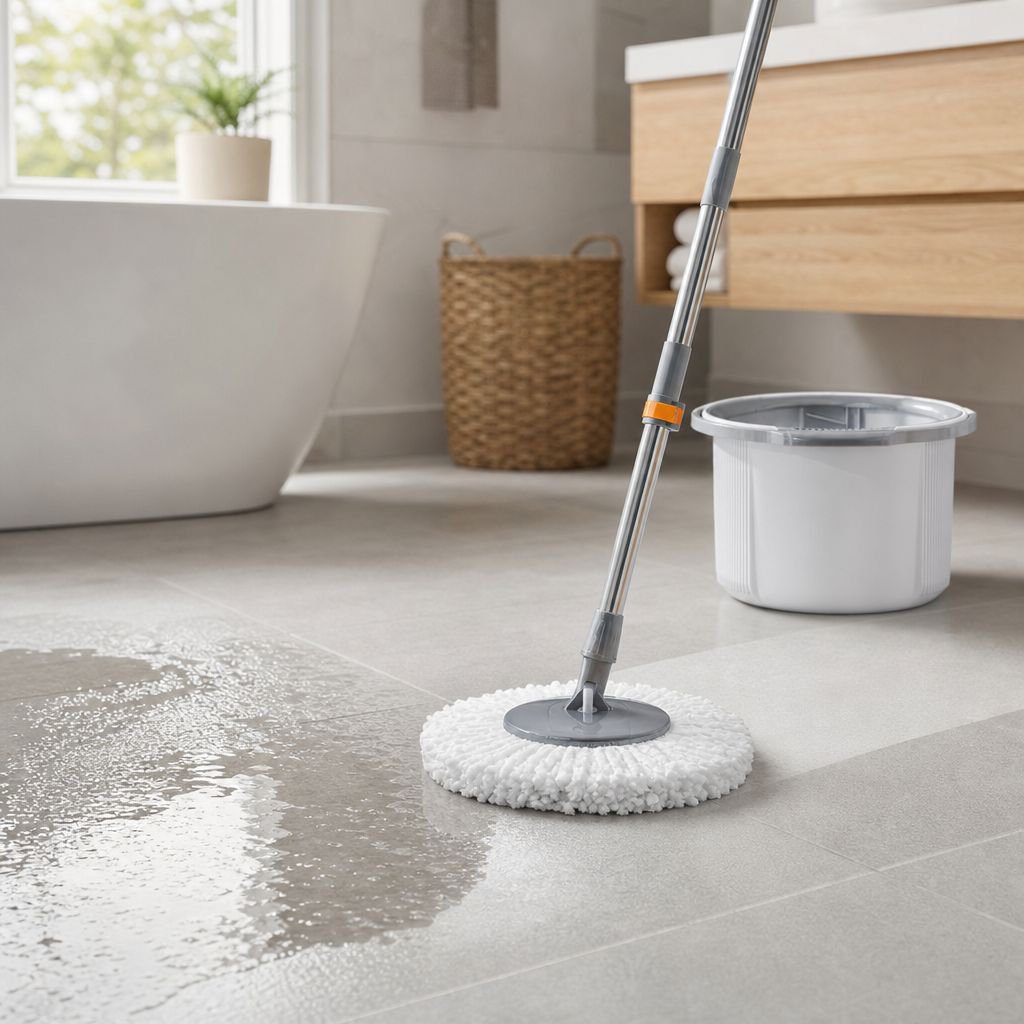 Household cleaning tool with swivel mop head