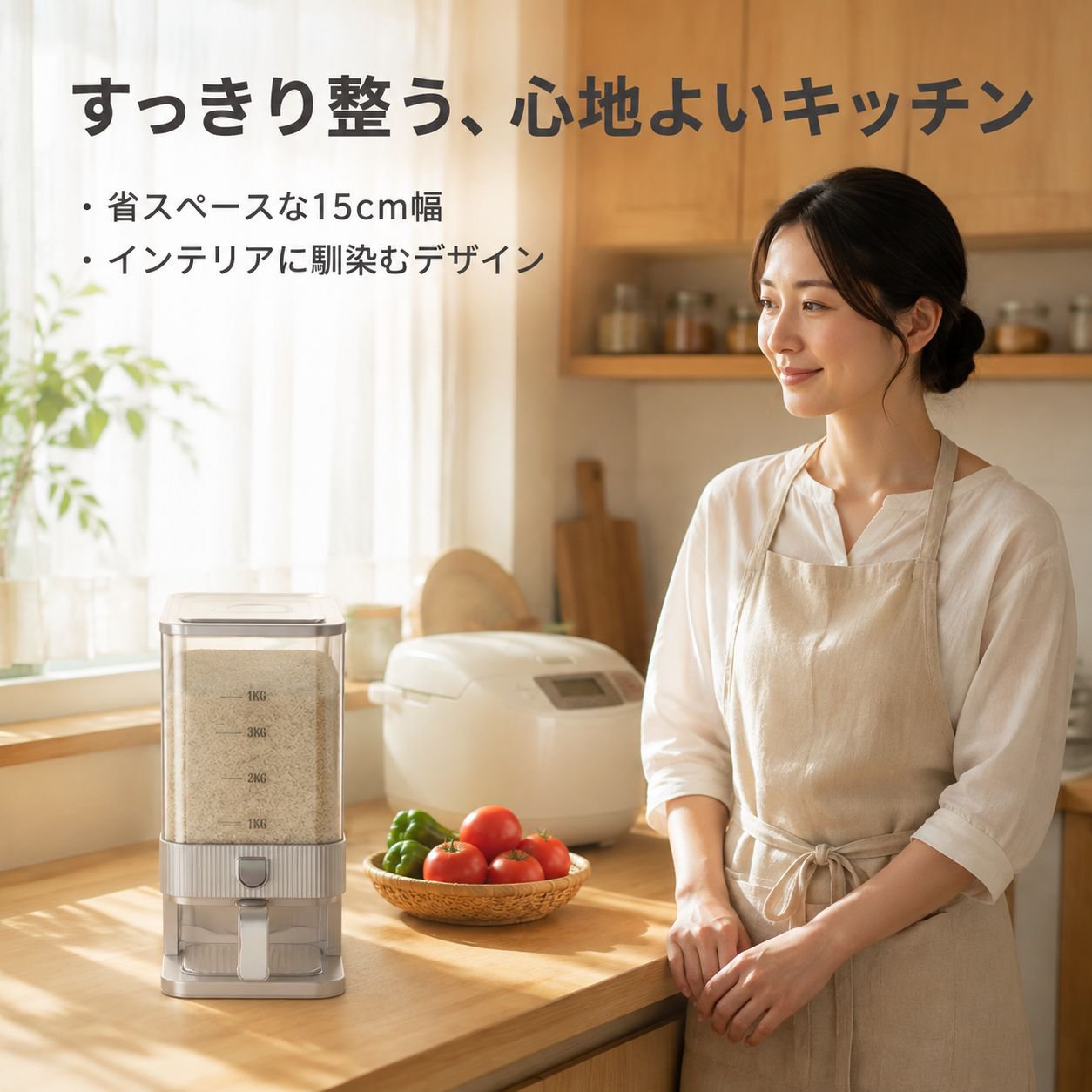 家庭用新型防虫防湿食品グレード密封米びつ