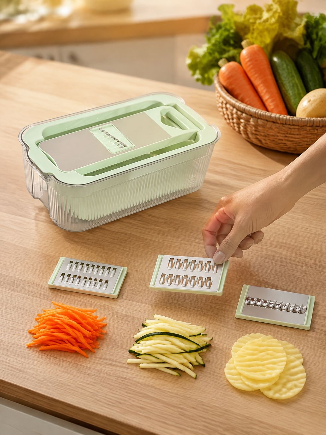 Trancheuse de légumes ergonomique et sécurisée