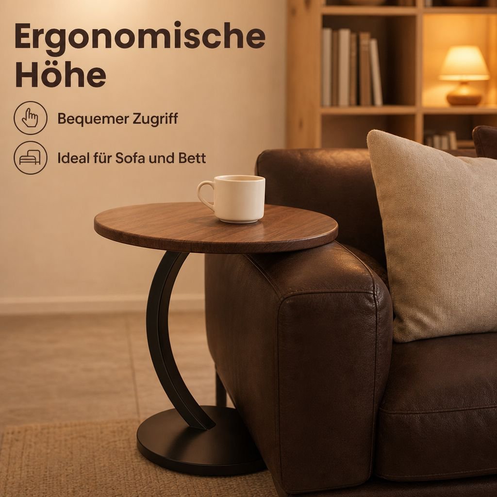Kleiner runder Ablagetisch im Landhausstil