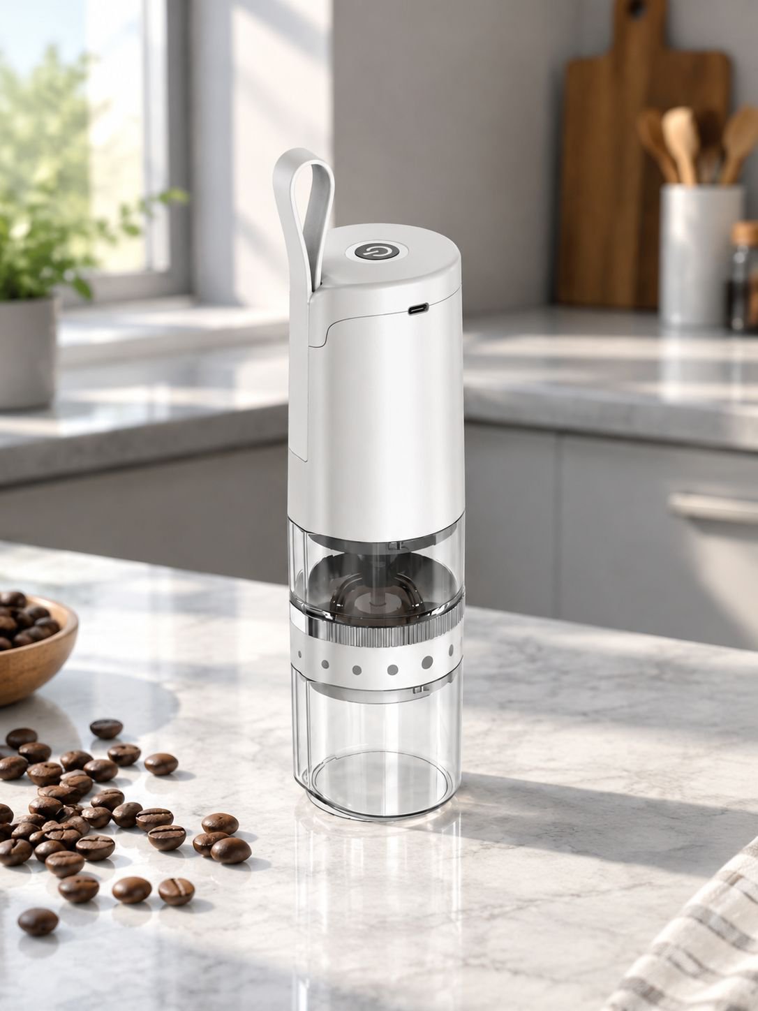 Tragbare Kaffeemühle Automatische Mini-Mühle für Haus und Büro