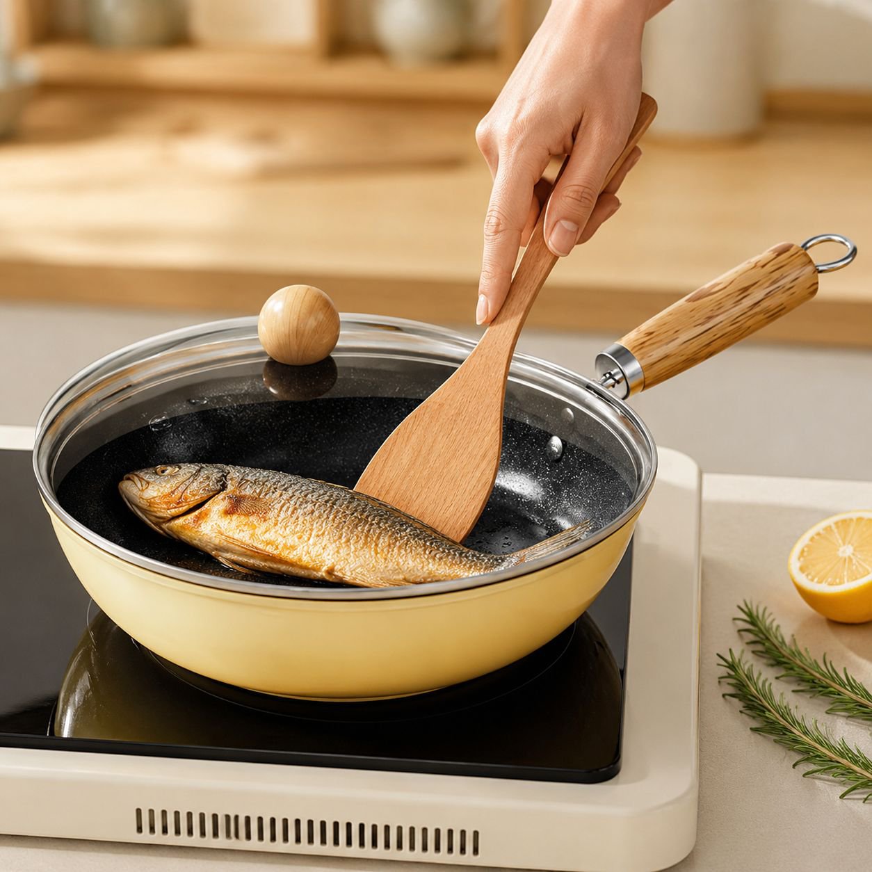 Lightweight Uncoated Home Induction Cooker