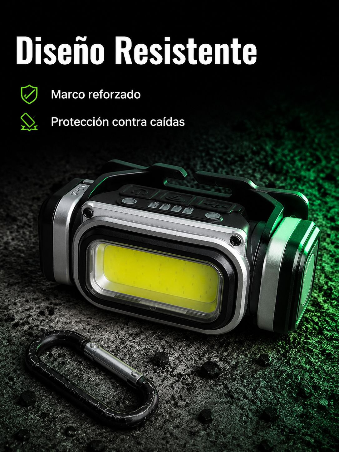 Linterna de cabeza LED resistente al agua