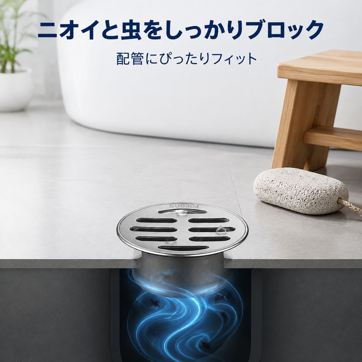 ステンレス製排水口カバー