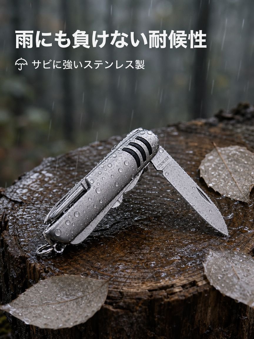 多用途ナイフのコンパクト収納