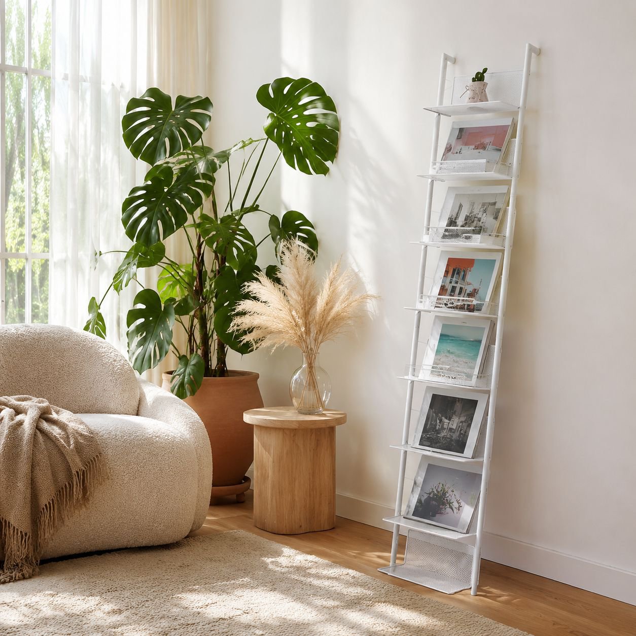 Multifunctional Newspaper and Magazine Display Rack