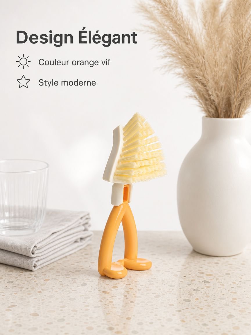 Brosse de nettoyage triangulaire pliable sans angle mort