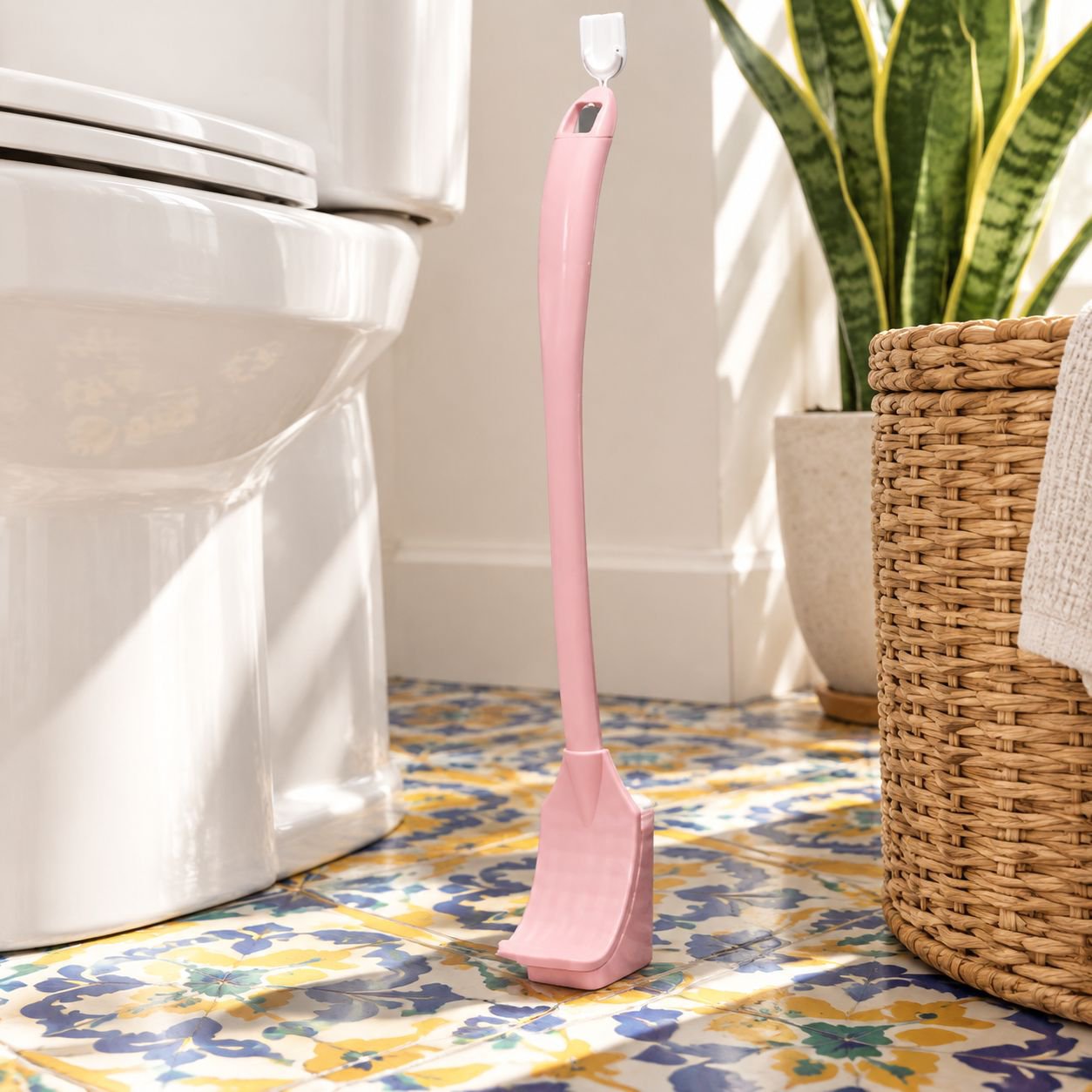 Cepillo de baño con soporte fácil de almacenar
