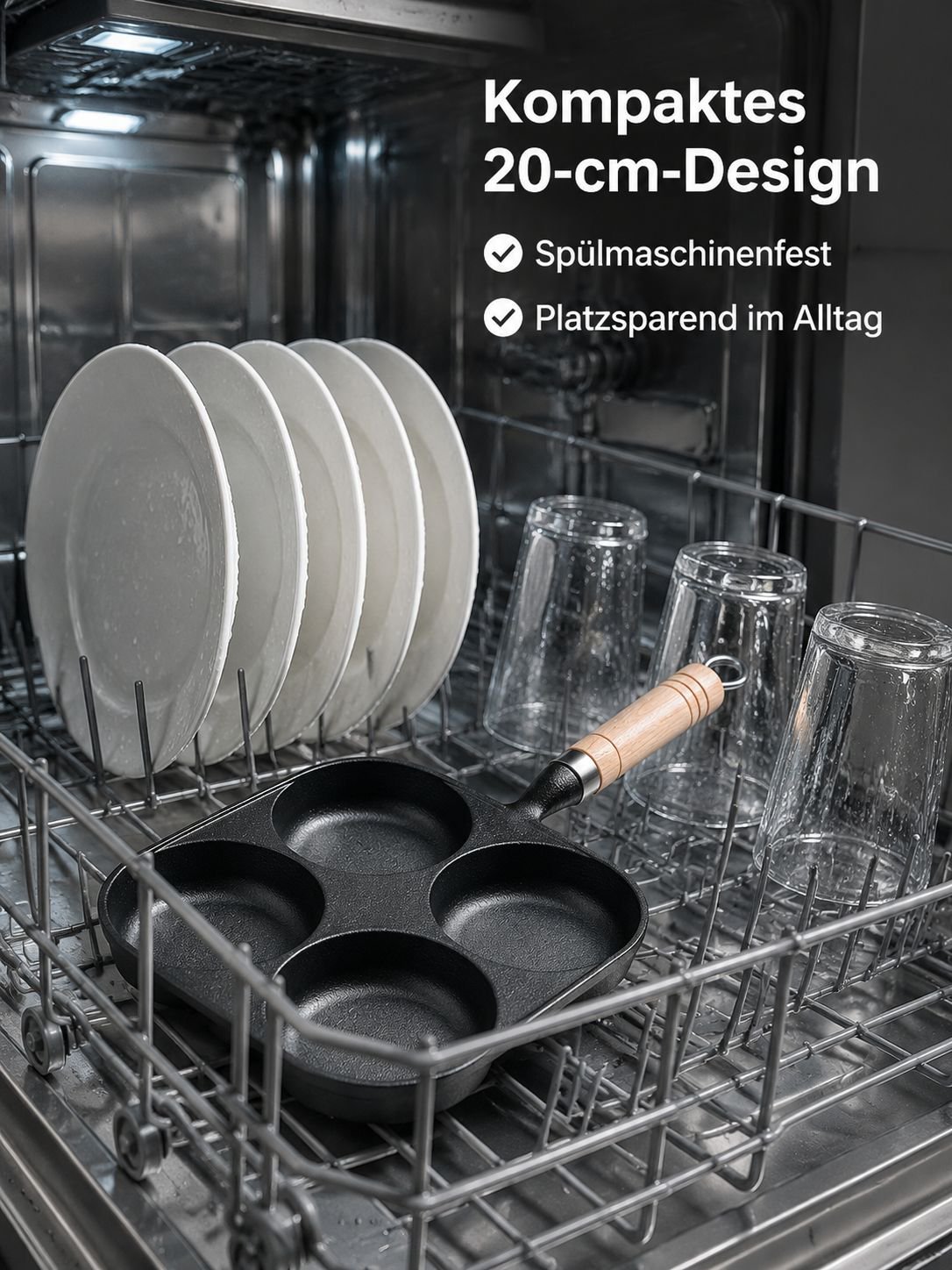Bratpfanne mit ergonomischem Griff für einfaches Handling