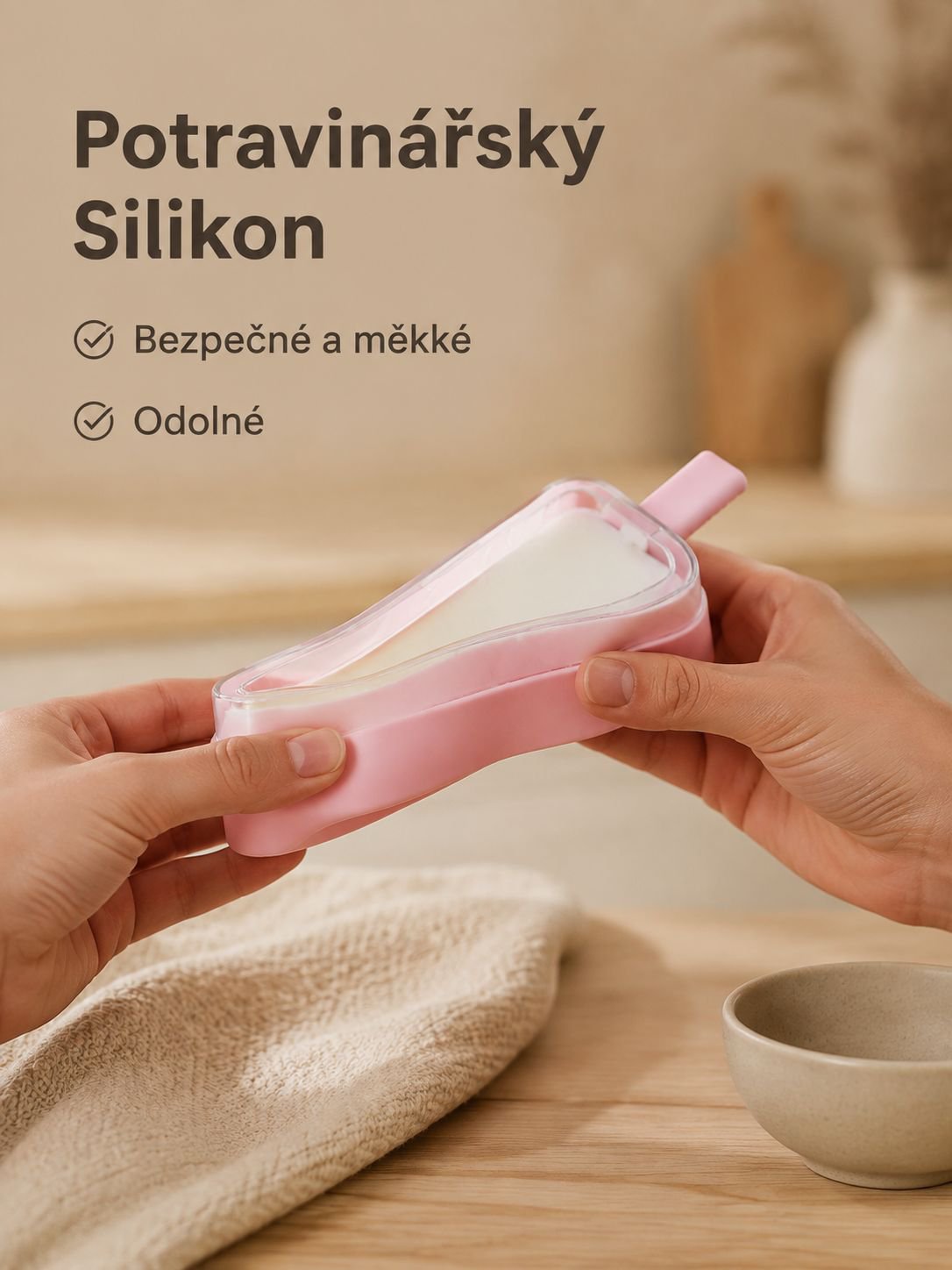 Potravinářský silikonový formička na zmrzlinu kreativní forma na nanuky