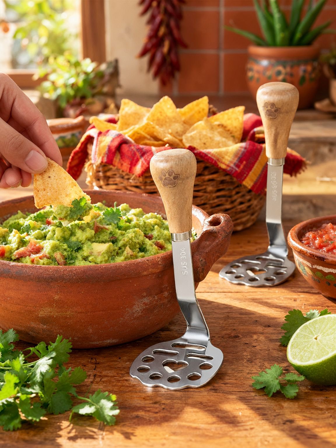 Prensa para Puré de Papa de Acero Inoxidable