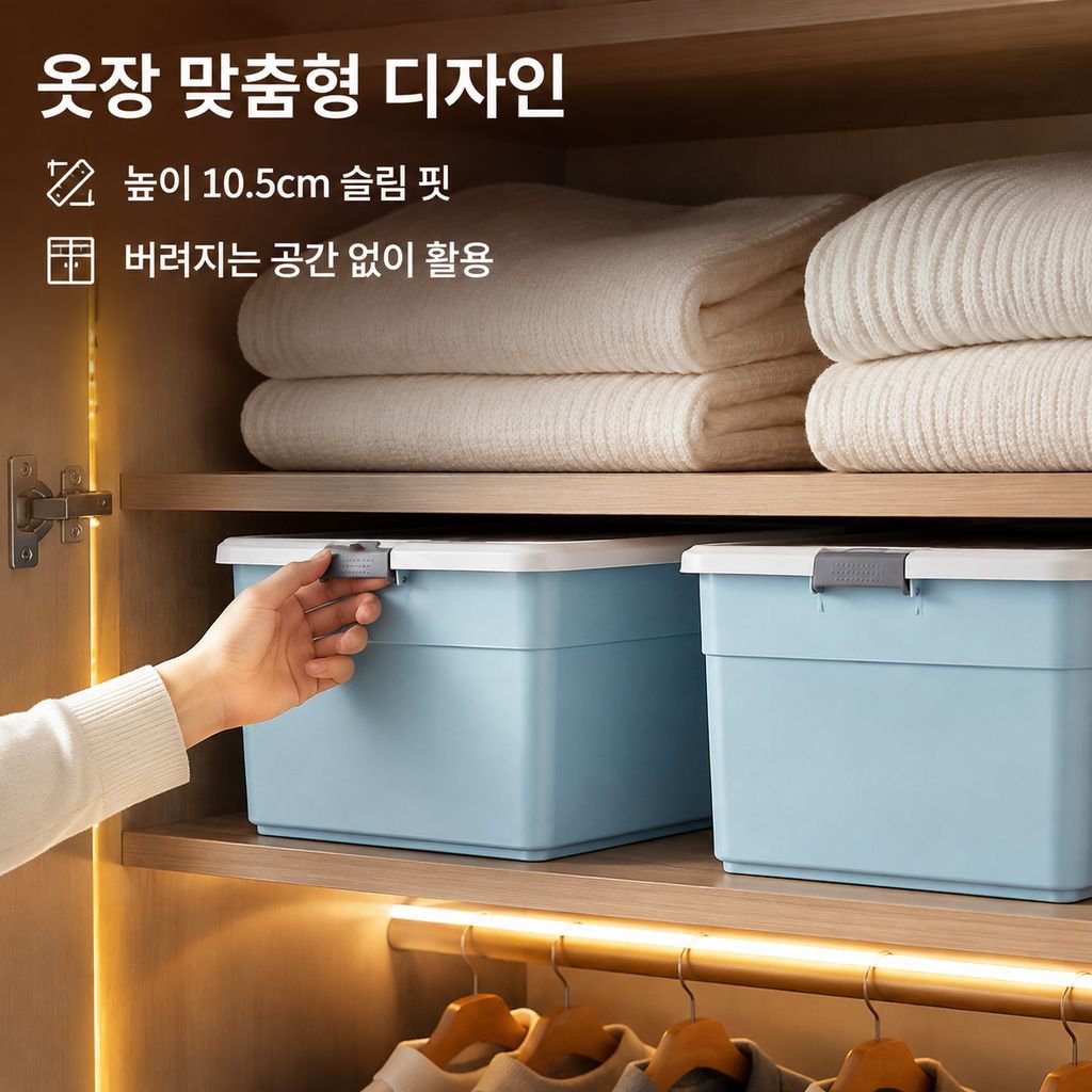 두꺼운 옷 정리함