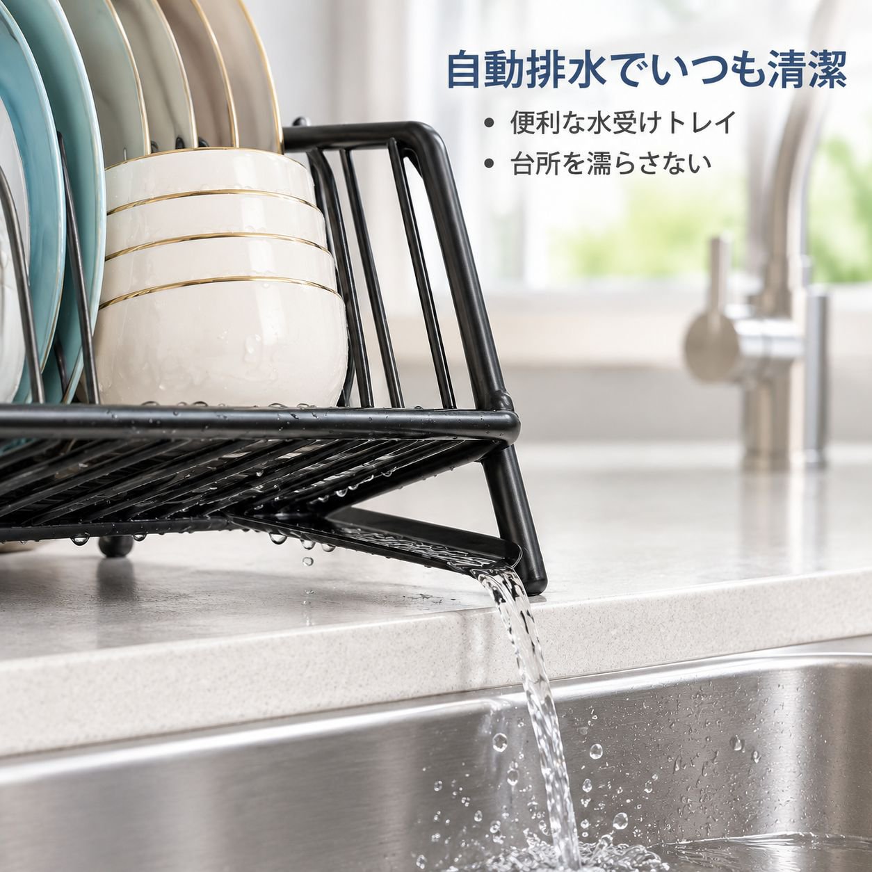 キッチンカウンター用食器ラック