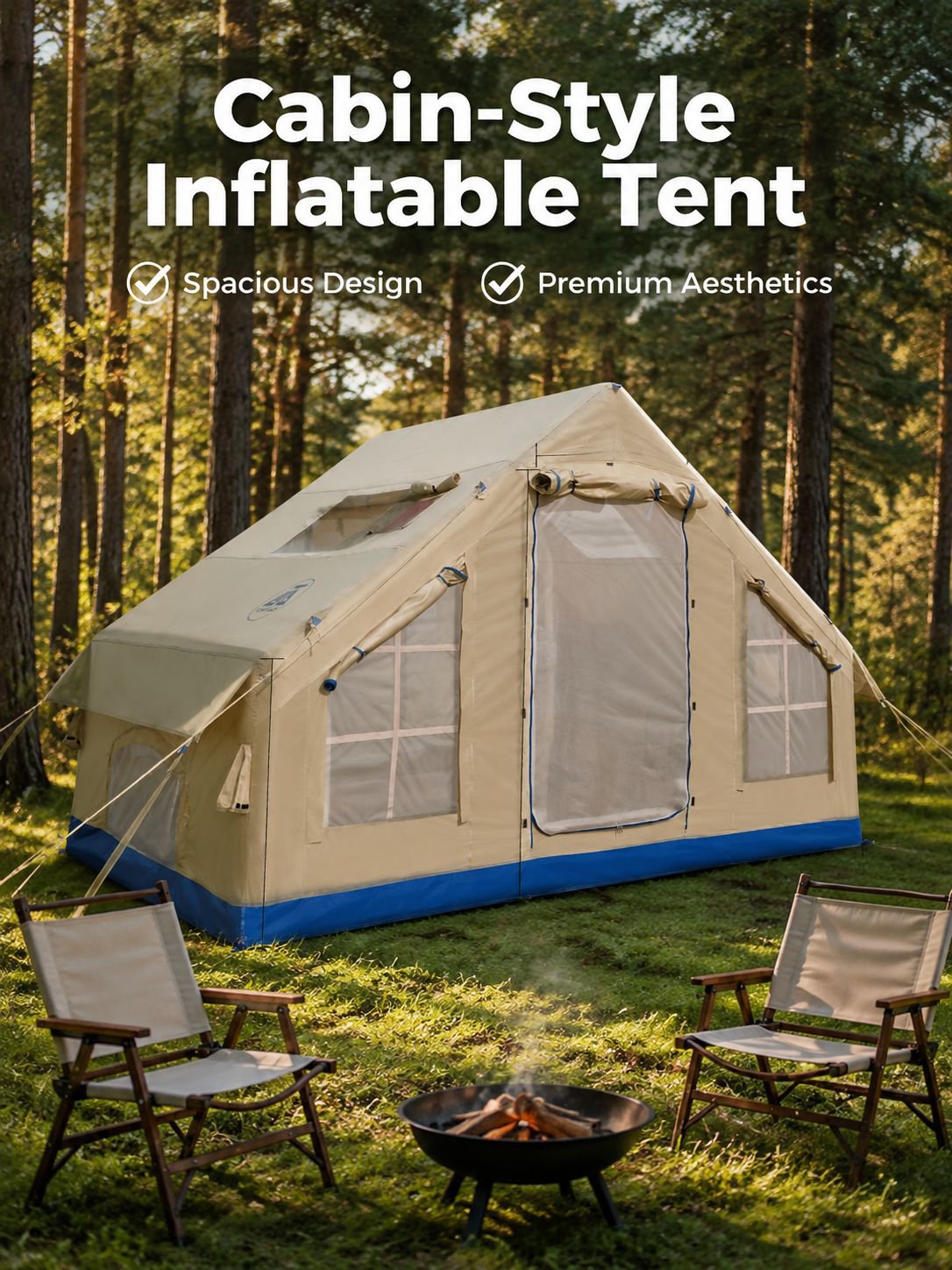 High-Quality Oxford Fabric Outdoor Inflatable Tent for Camping and Rental