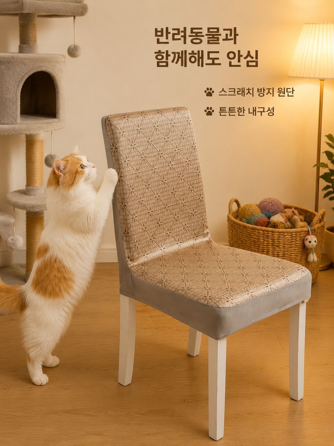 전체를 덮는 아이스 실크 의자 커버