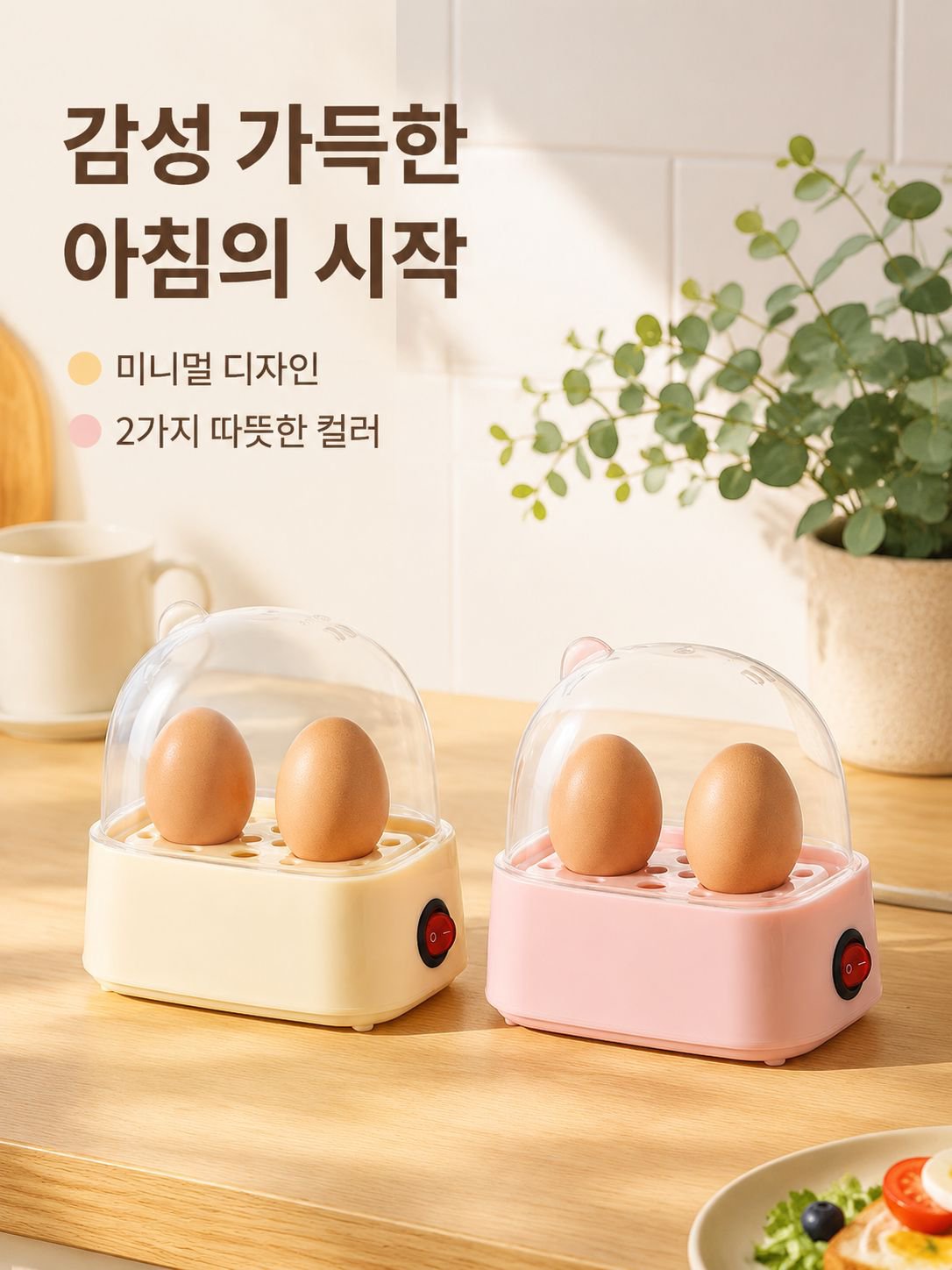 휴대용 아침 계란찜기