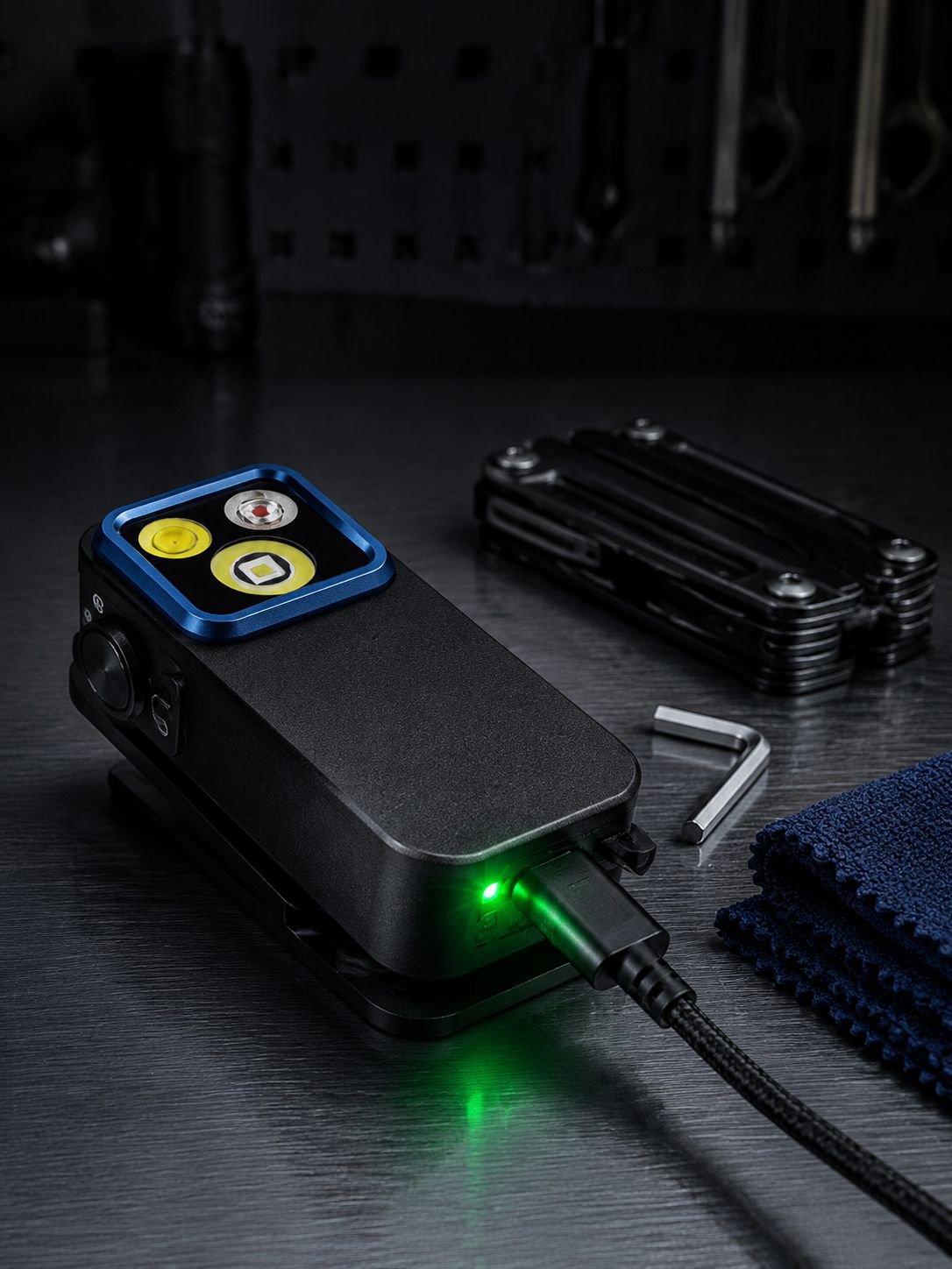 Heldere LED zaklamp met brede lichtbundel voor camping en outdoor