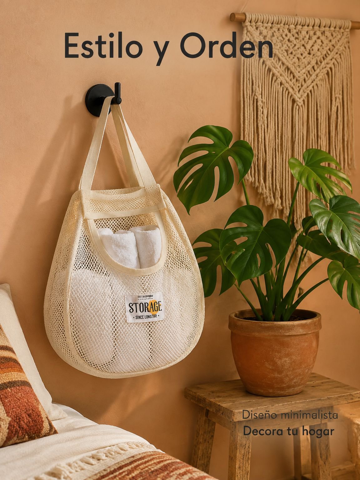 Bolsa colgante de almacenamiento para calcetines estilo japonés, organizador de ropa y ropa interior