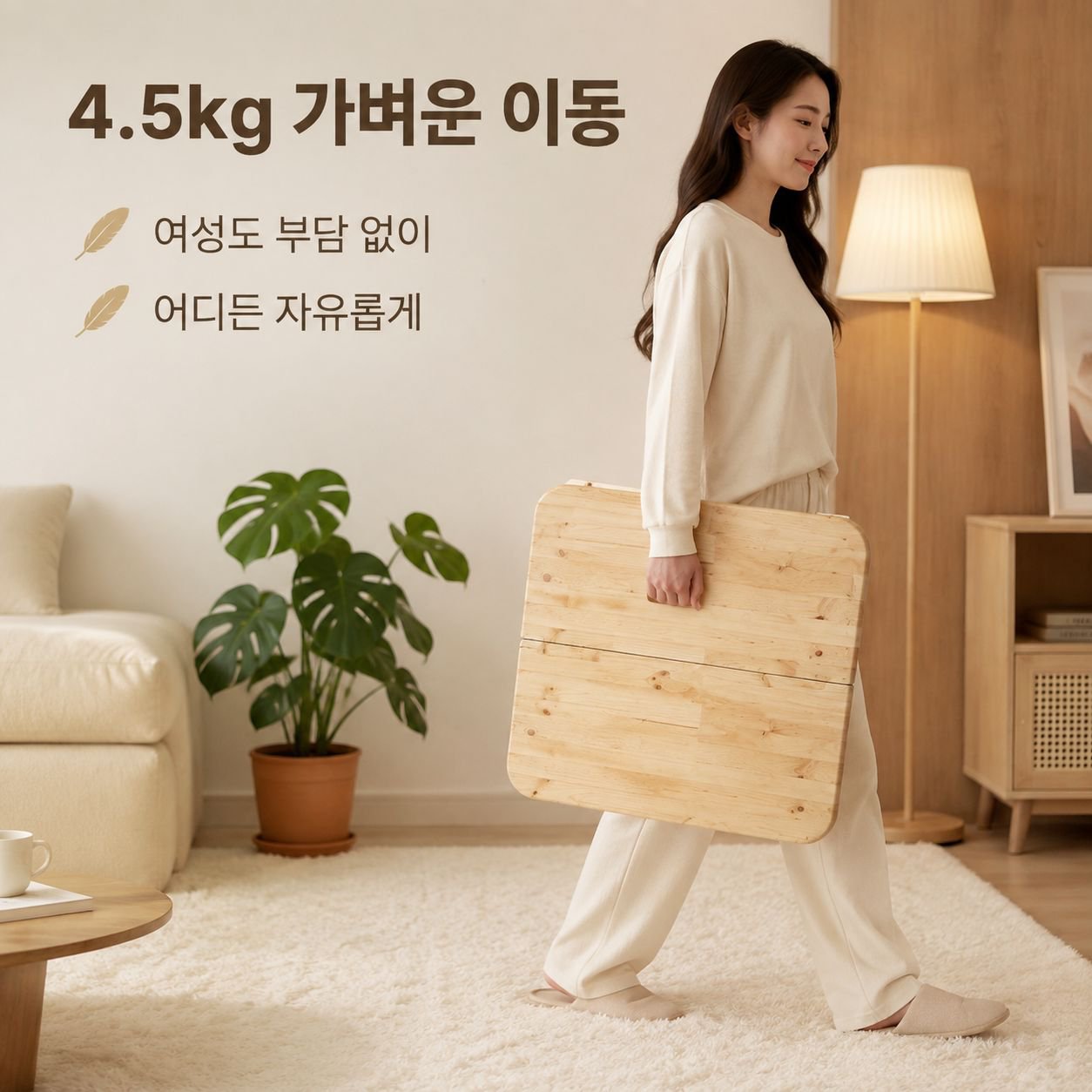 가정용 원목 접이식 테이블