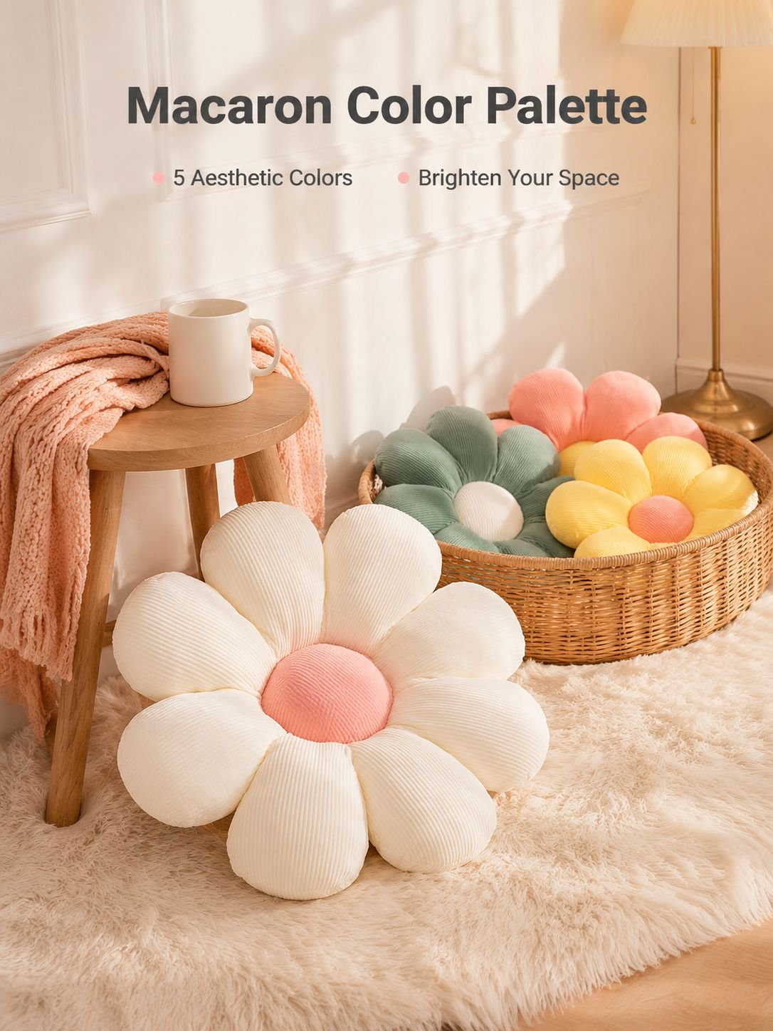 Daisy Flower Cushion