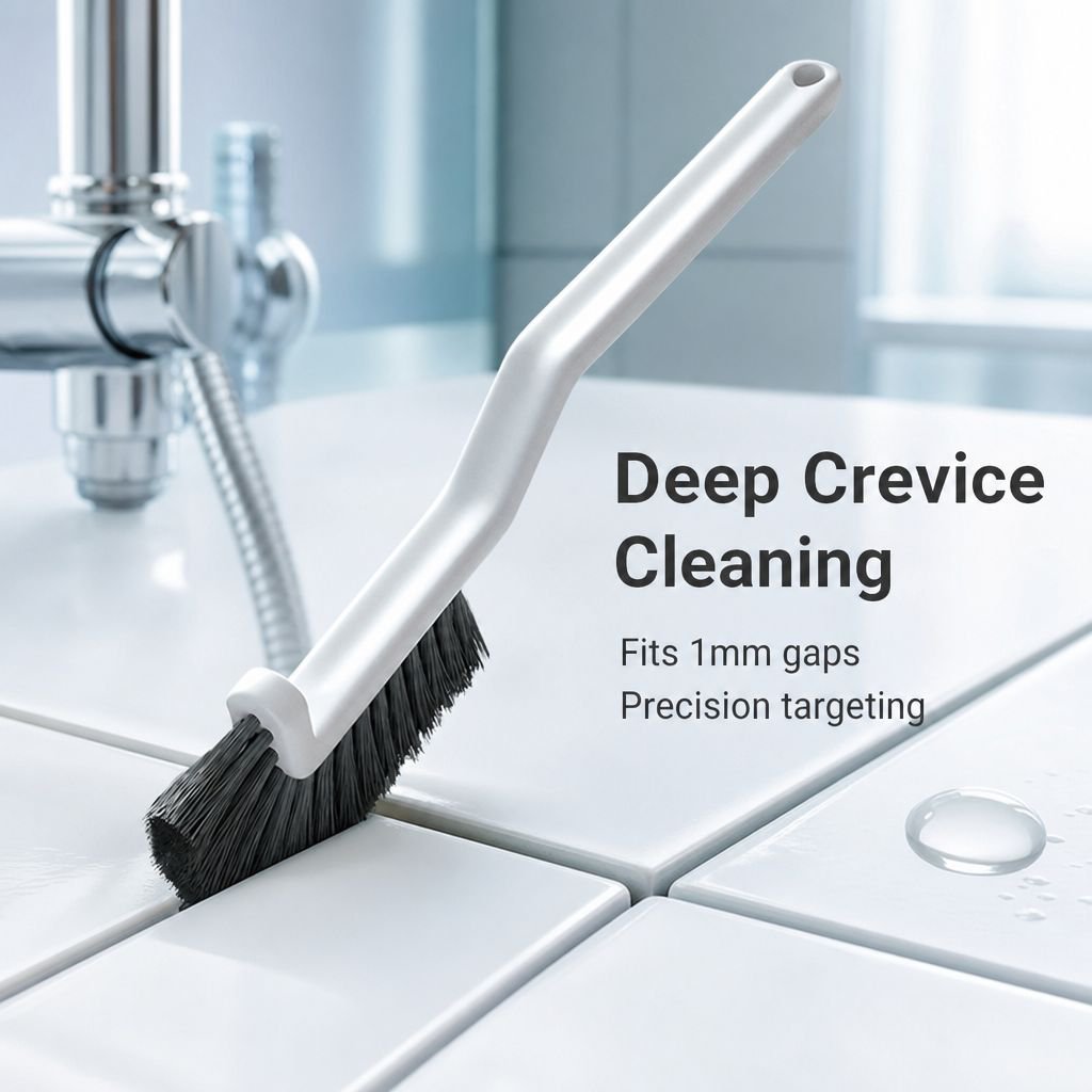 Hard-Bristle Tile and Grout Cleaning Brush