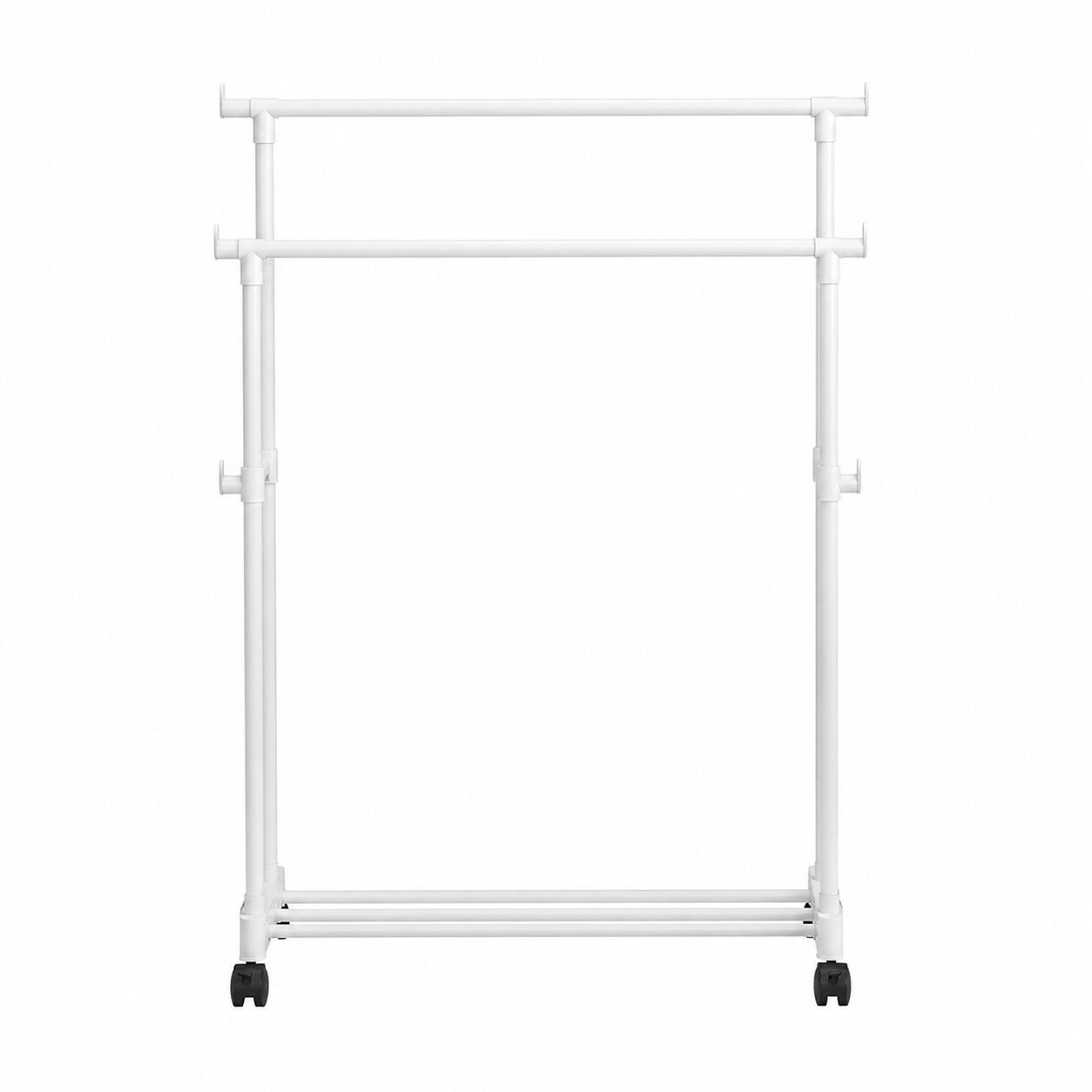 Multi-layer Clothes, Shoe, and Hat Storage Rack with Pulley