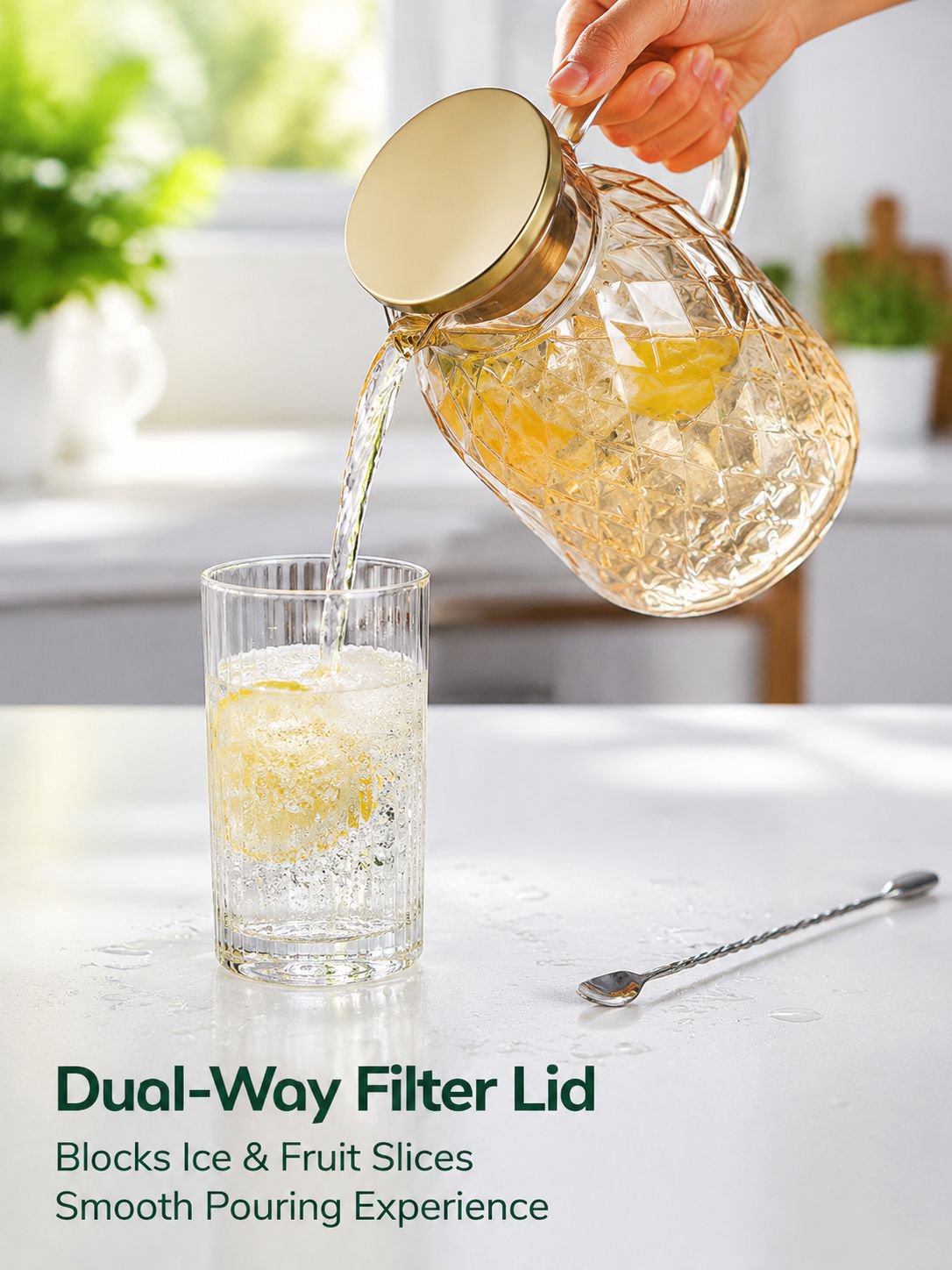 Large Capacity Glass Water Bottle