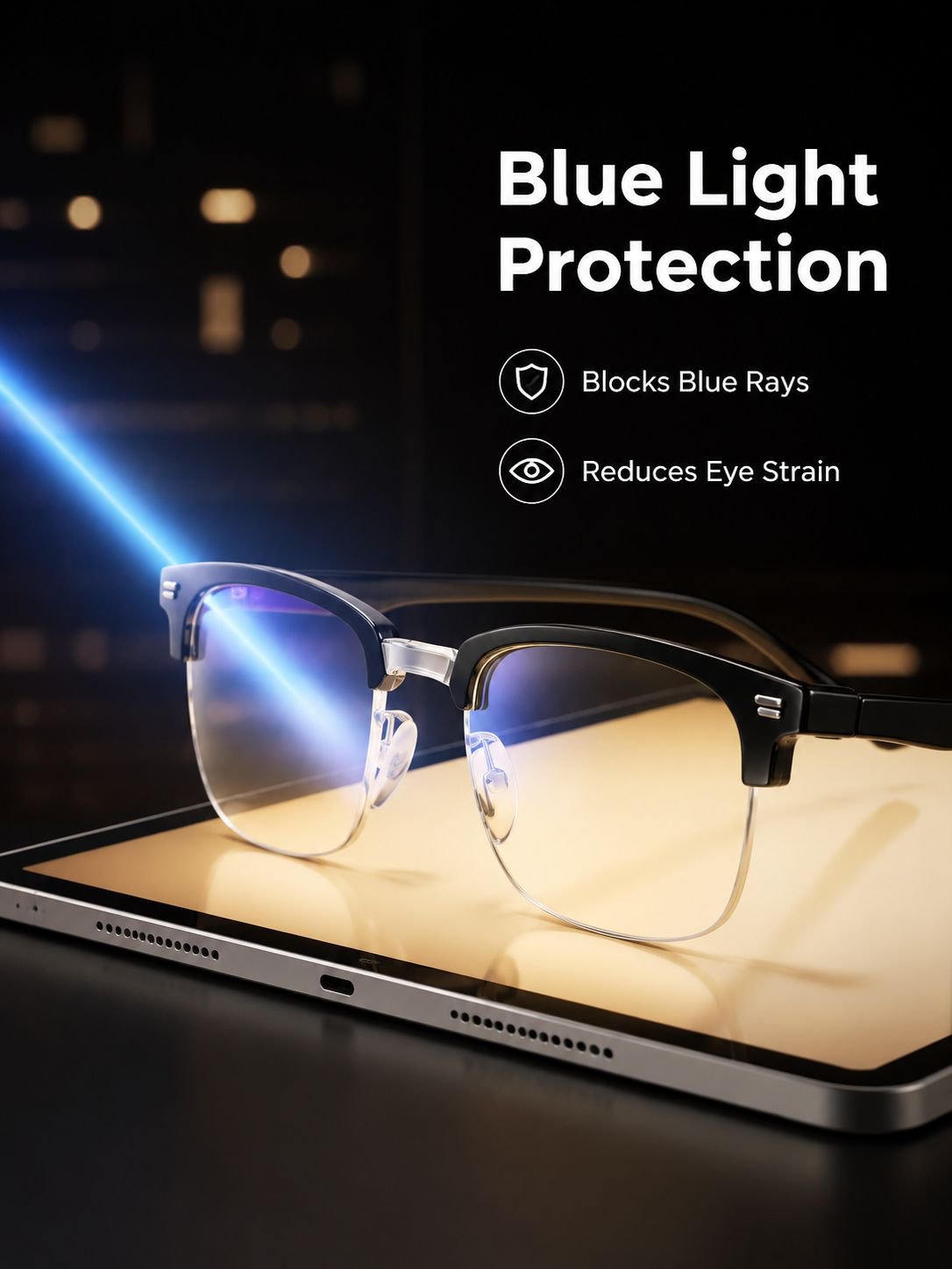 Blue Light Blocking HD Semi-Frame Presbyopic Glasses