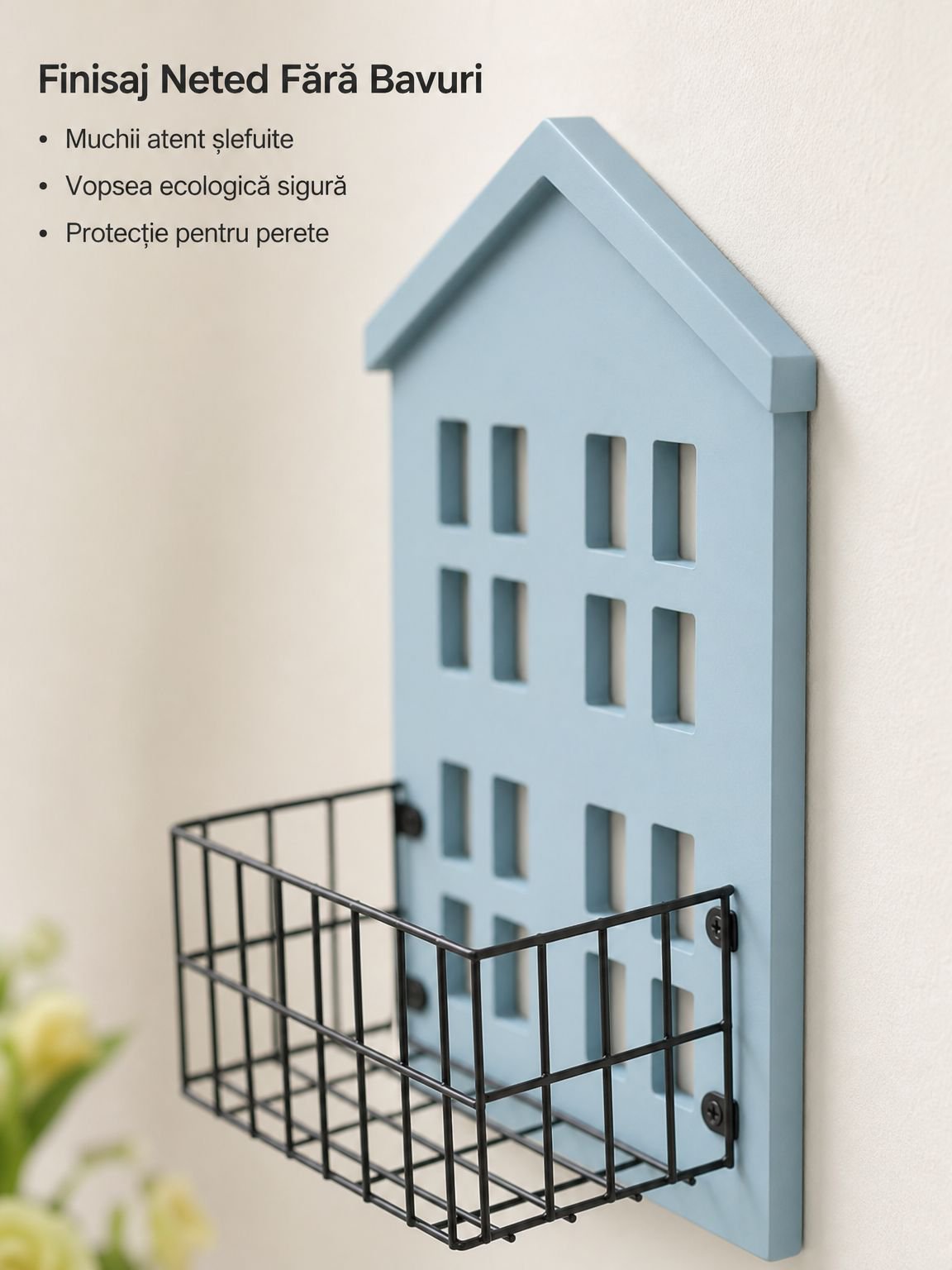 Raft decorativ de depozitare pentru perete