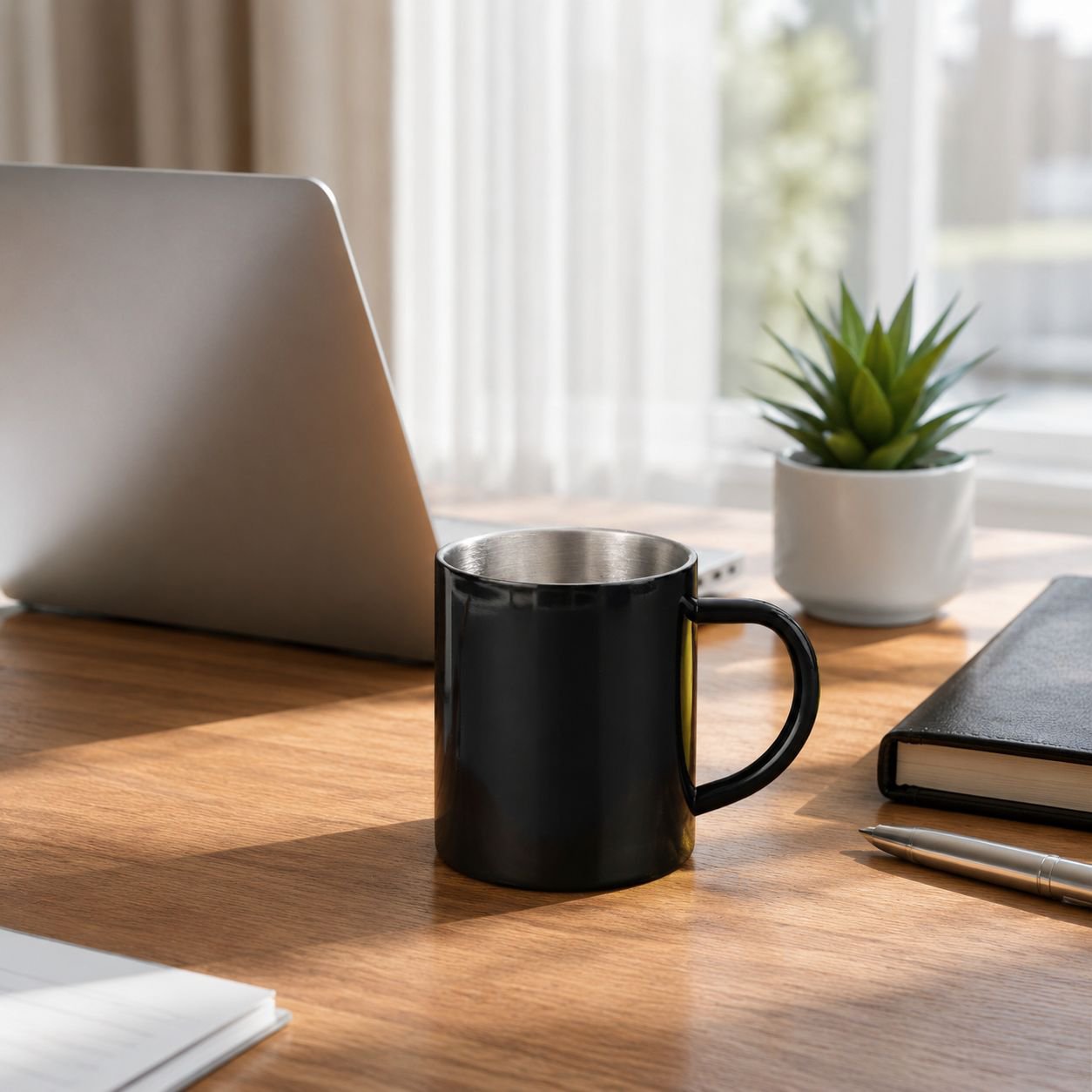 Becher aus Edelstahl 304 mit doppelwandigem Griff