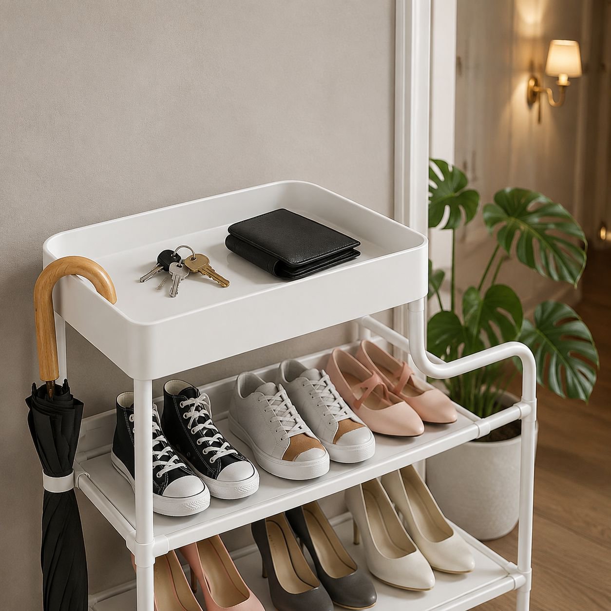 Space-Saving Dormitory Multi-Tier Shoe Rack