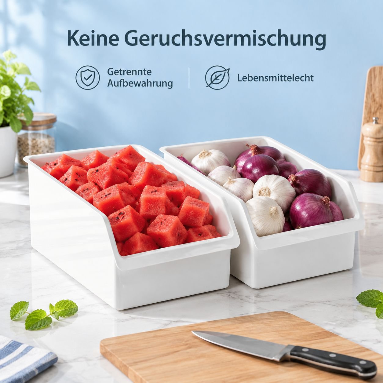 Transparenter Kühlschrank Organizer Schublade für Obst Gemüse Eier Kunststoff