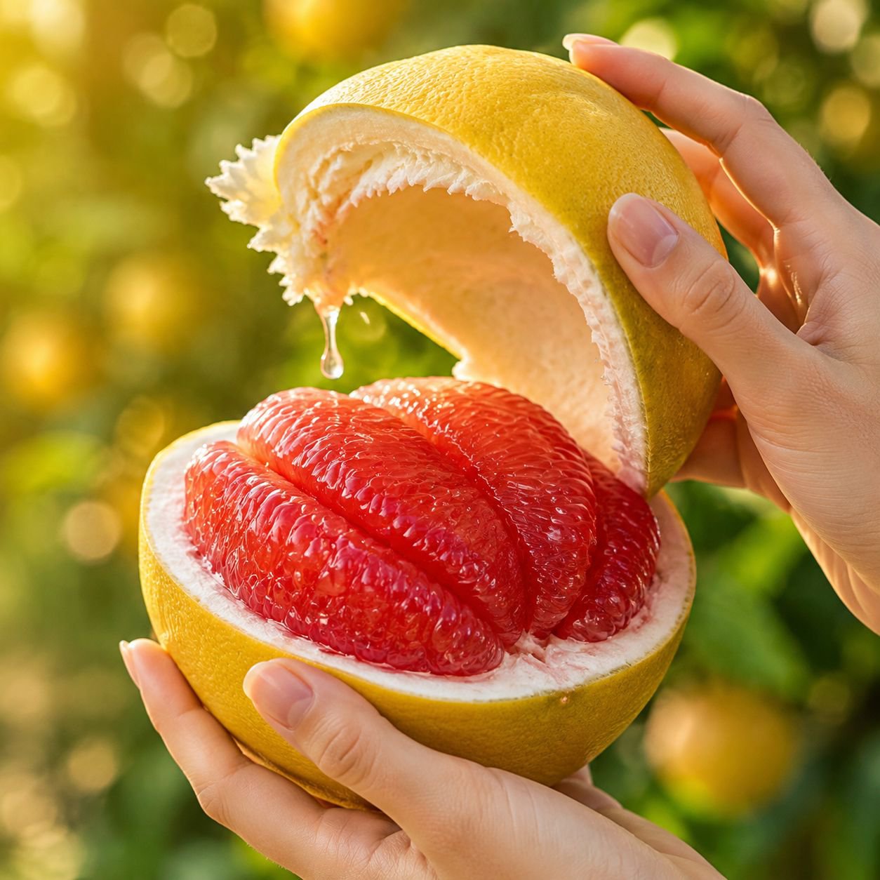 Plántula de pomelo rojo de cuatro estaciones, injertada con pomelo dulce y pomelo rojo