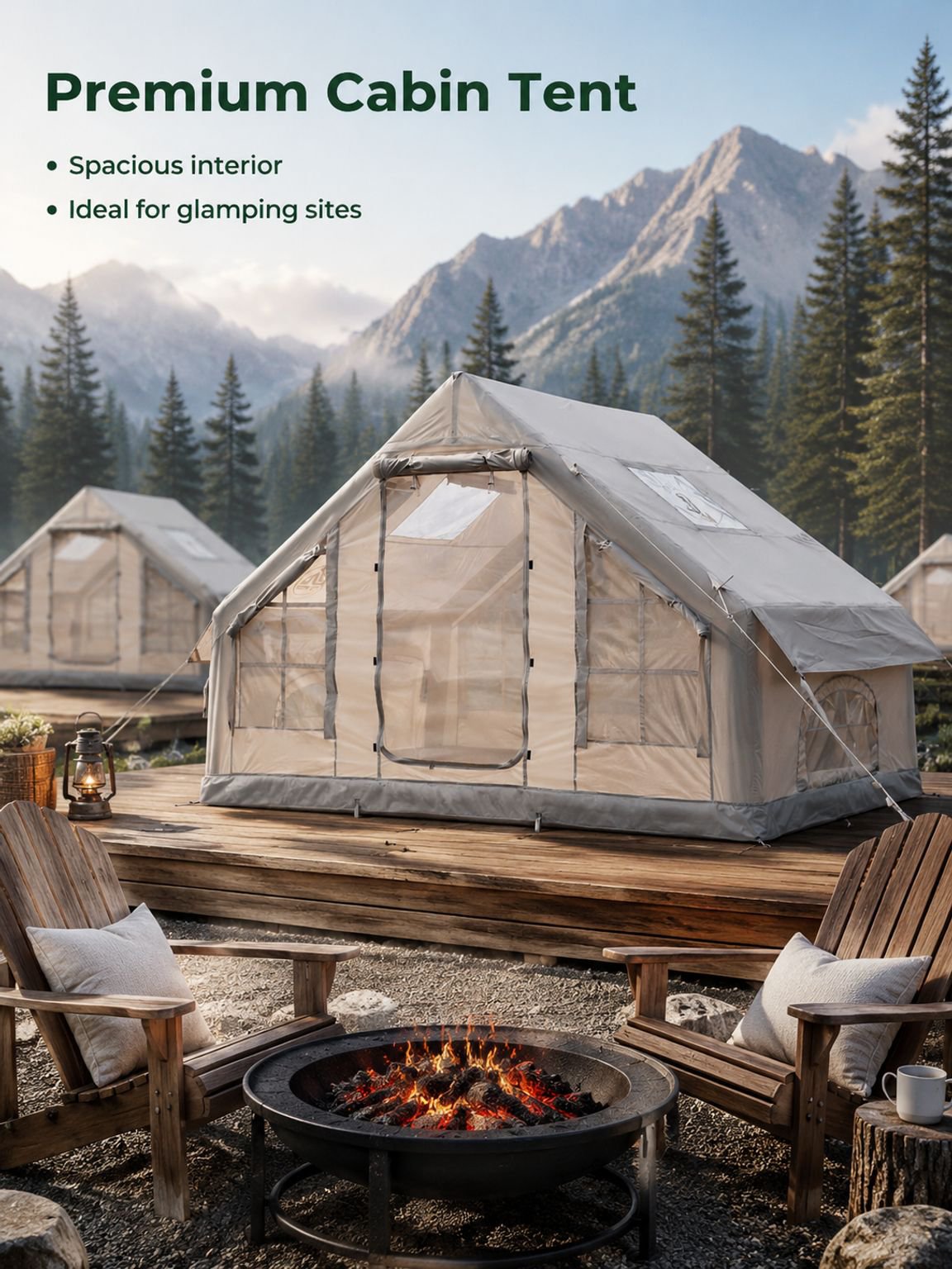 Heavy-duty and stylish temporary shelter for rentals