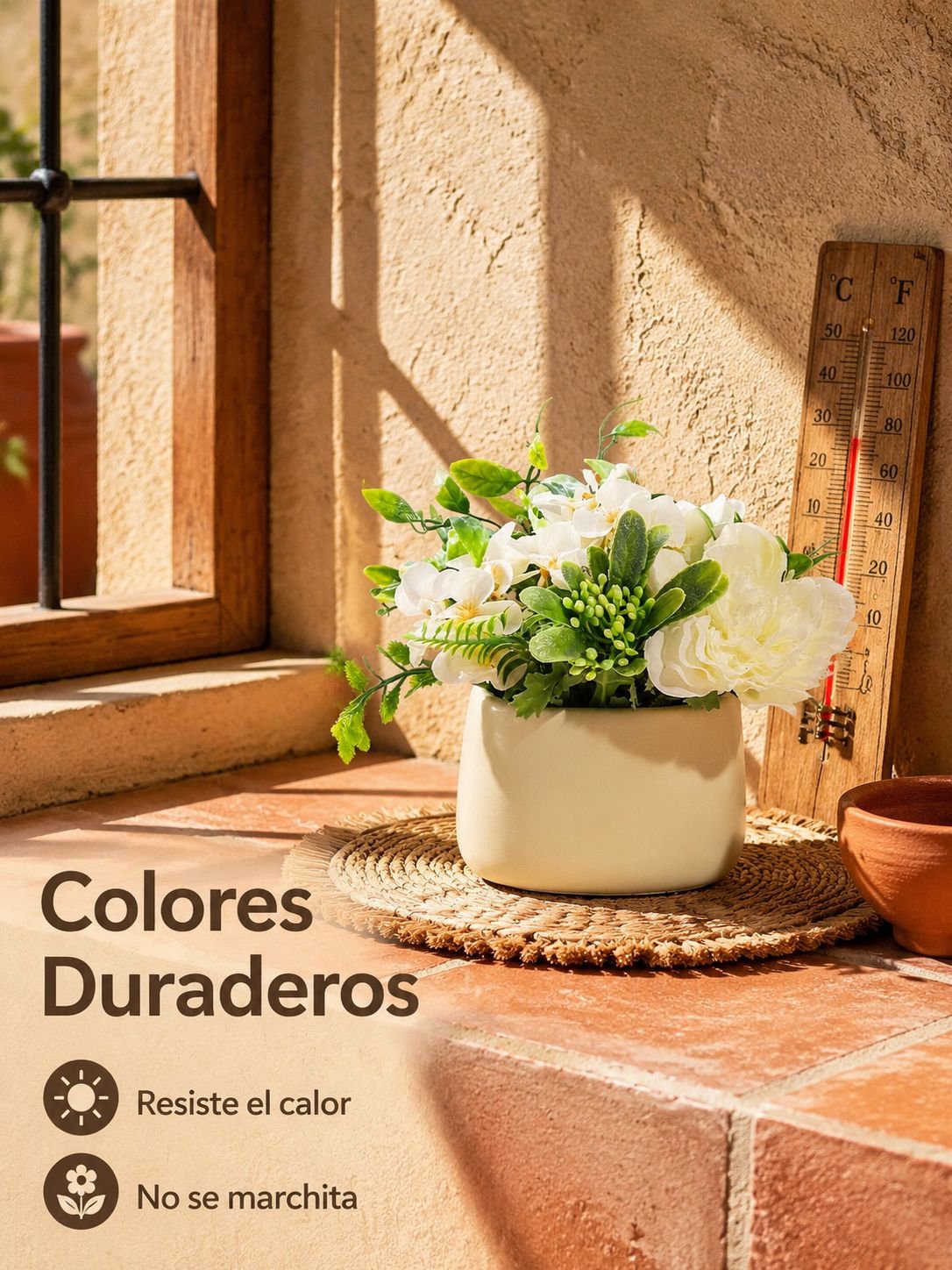 Maceta de cerámica para flores artificiales