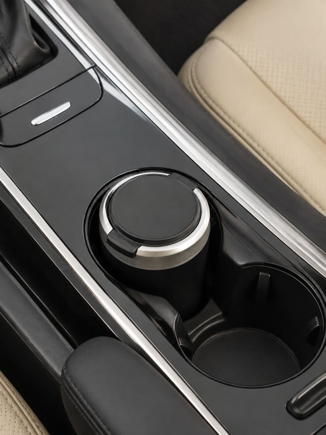 Modern car ashtray with user-friendly features