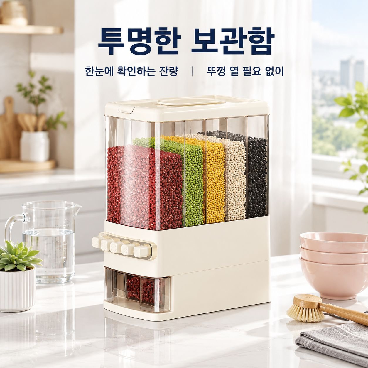 사각 칸막이형 곡물 보관함