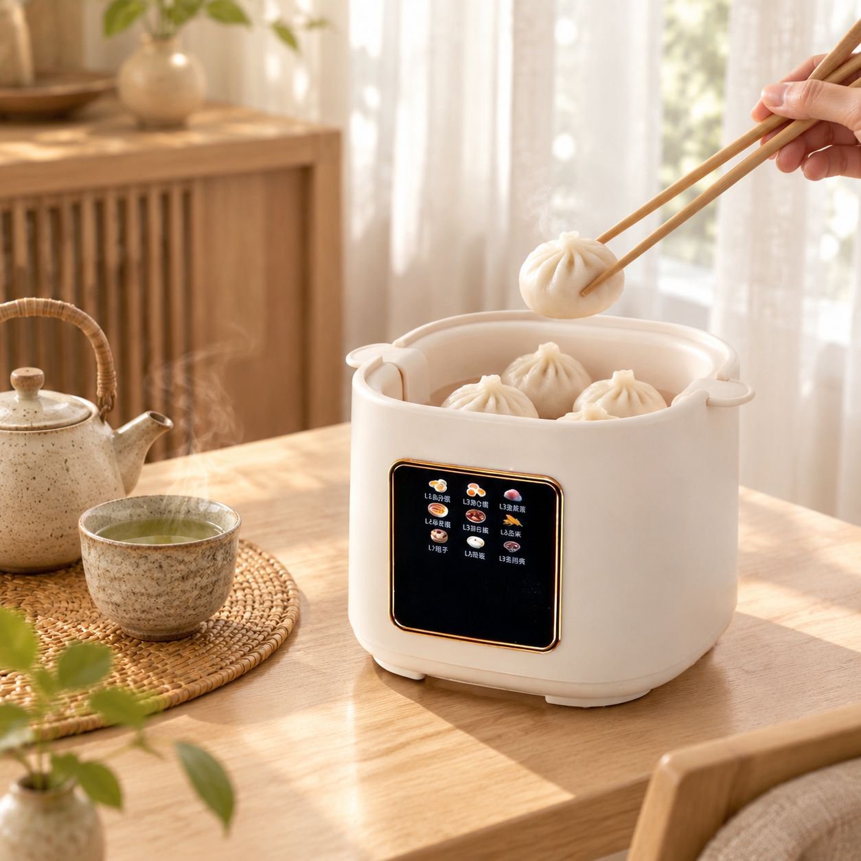 タイマー付き電気蒸し器の便利機能