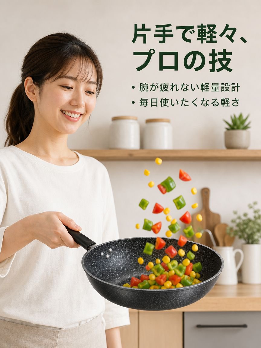 多機能家庭用ノンスティックフライパン