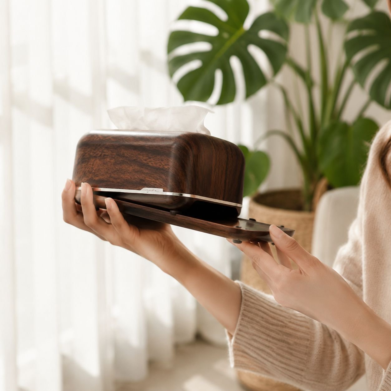 Decorative tissue case enhancing living space