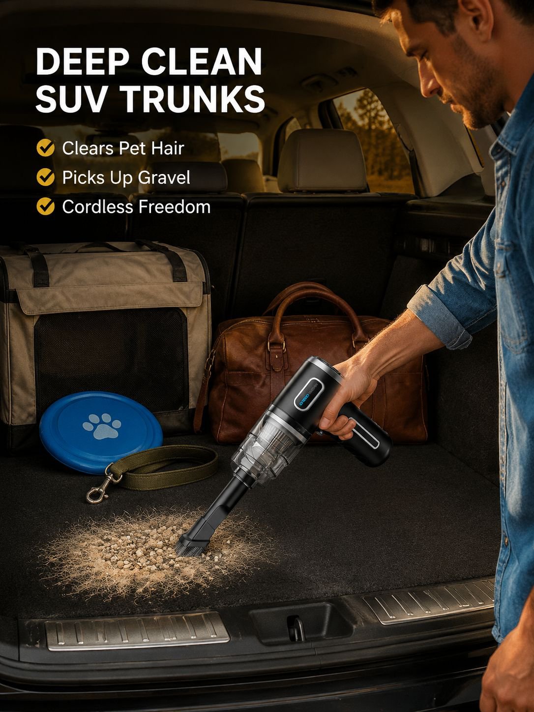 Car Vacuum Cleaner Rechargeable Handheld Small Powerful Suction Car and Home Vacuum Cleaner