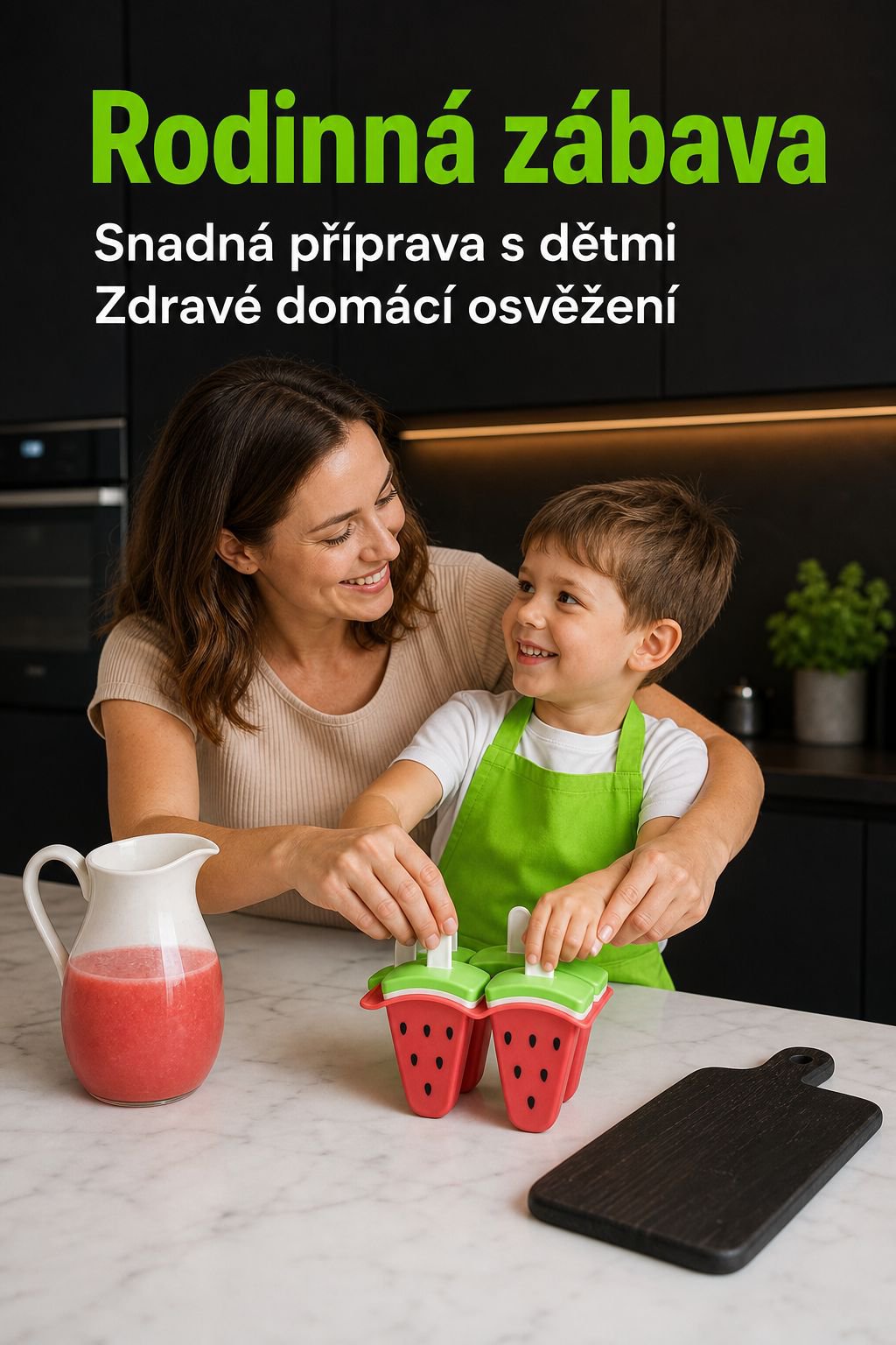Barevná čtyřdílná forma na domácí nanuky