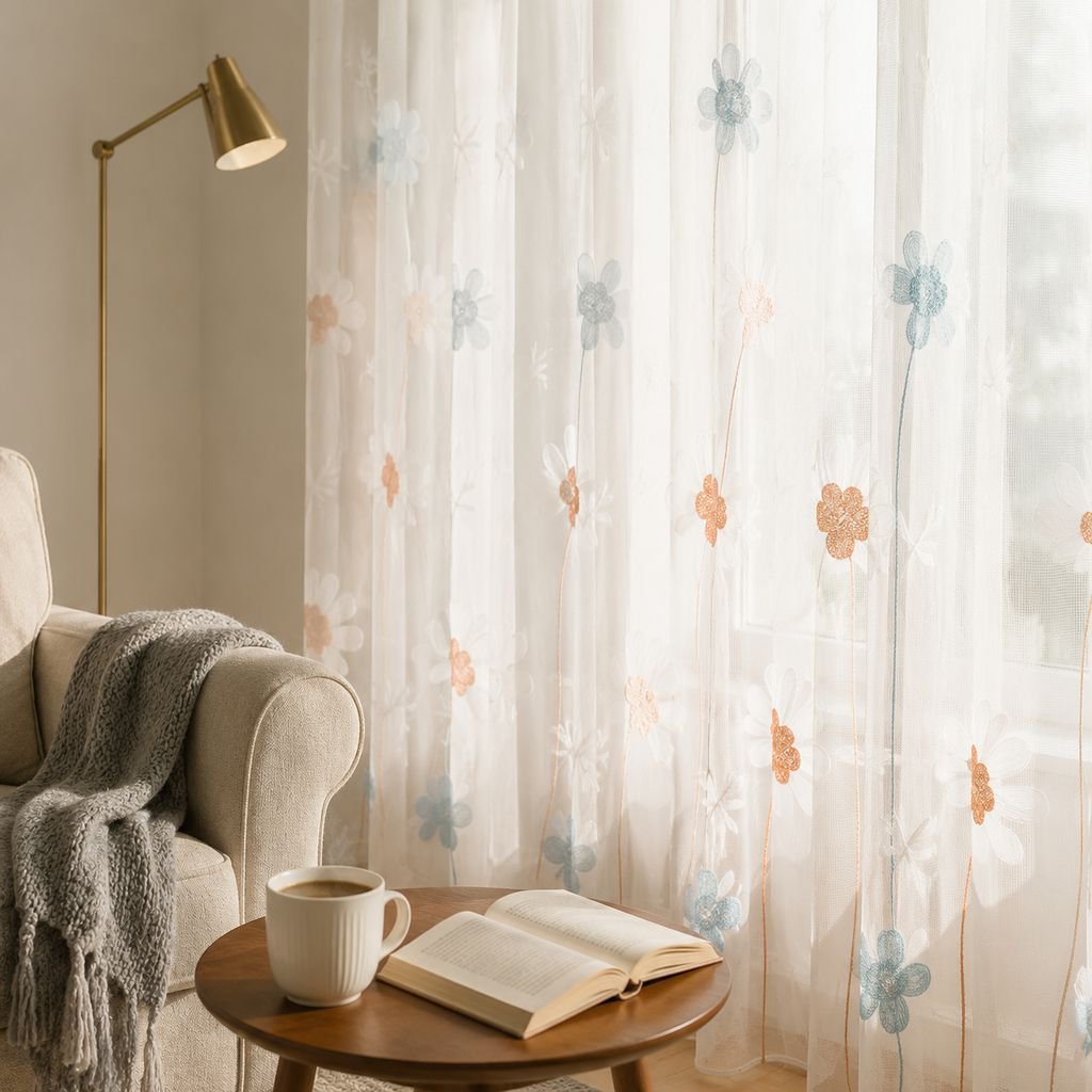 Stilvolle Fenstergestaltung mit modischem Vorhang