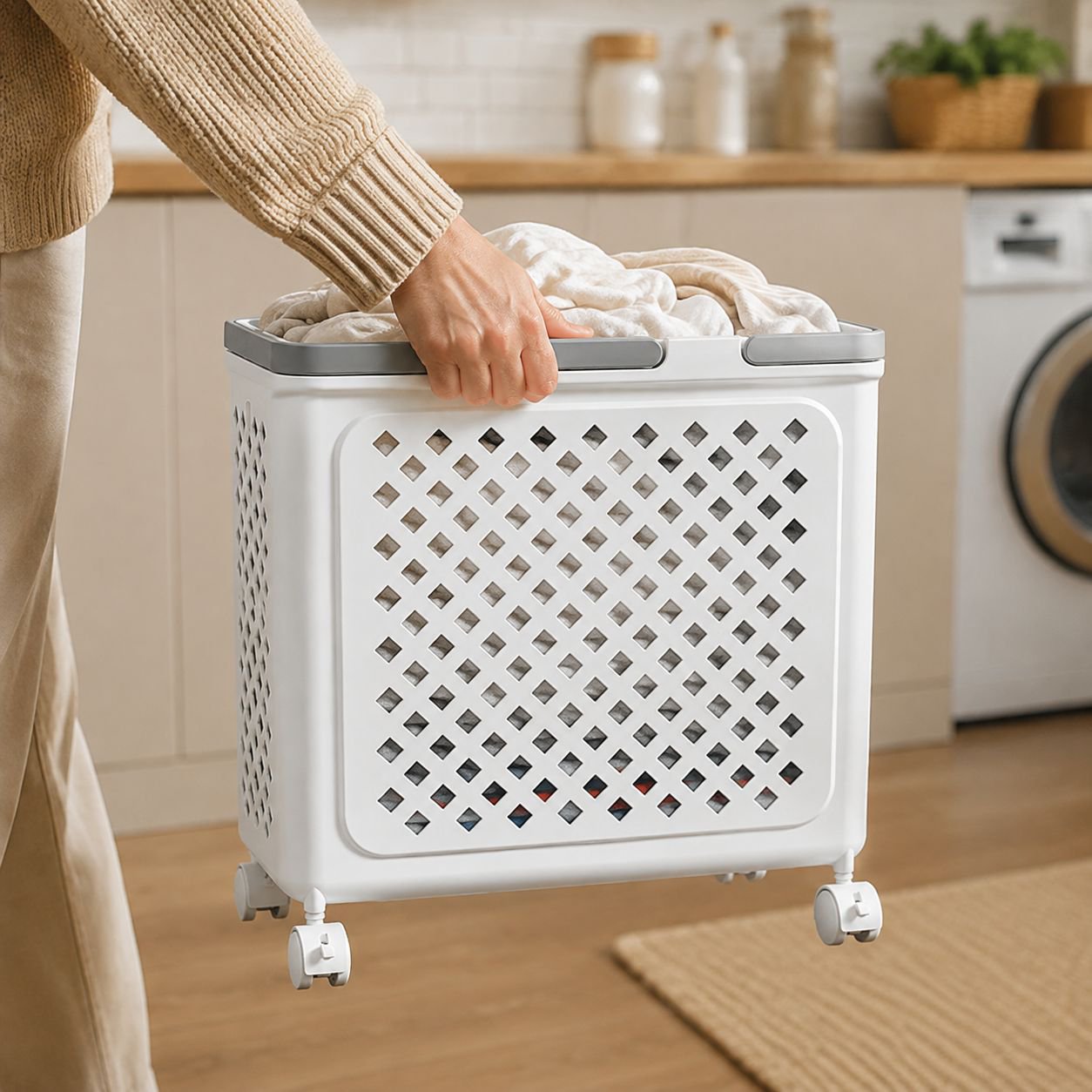 Panier à linge grande capacité multifonction pliable