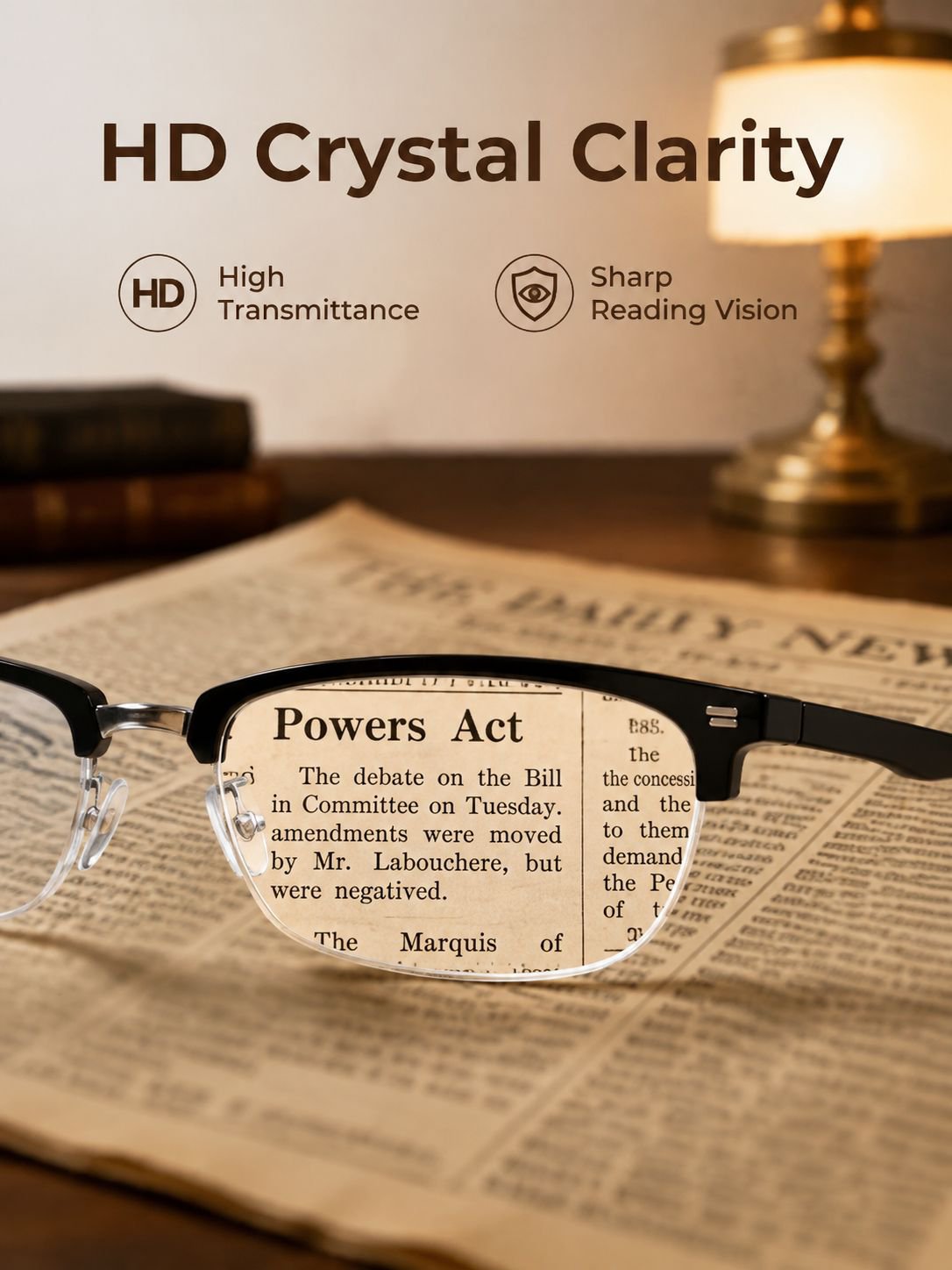 Blue Light Blocking HD Semi-Frame Presbyopic Glasses