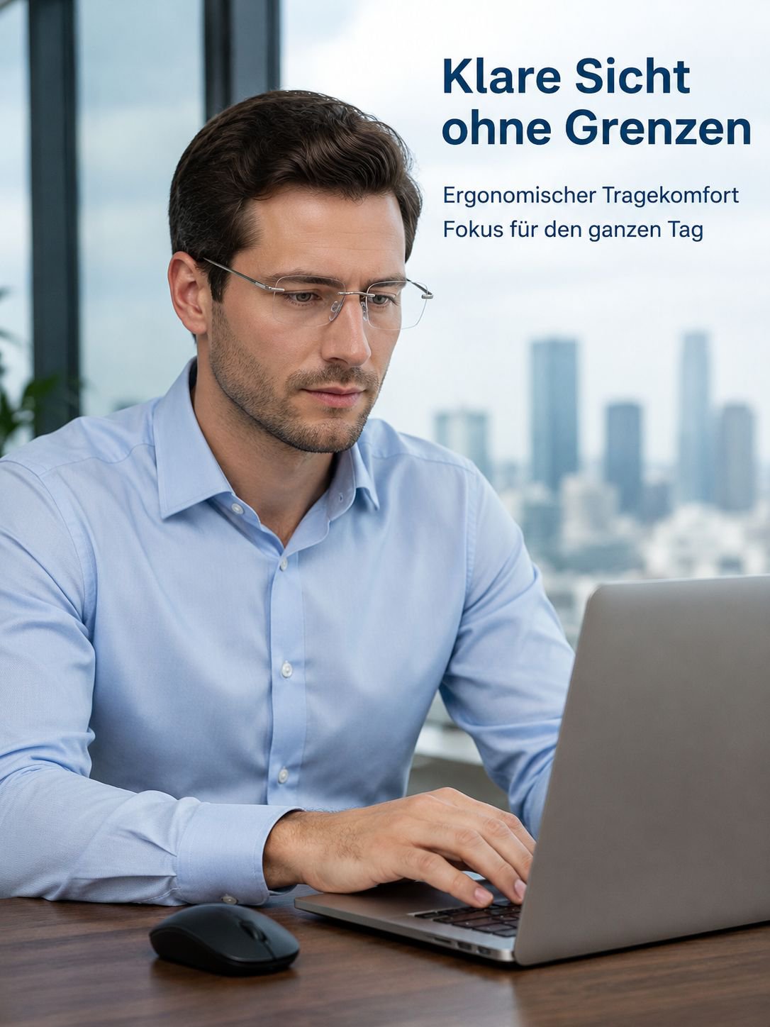 Neue randlose, photochrome, ultraleichte Business-Brillengestelle