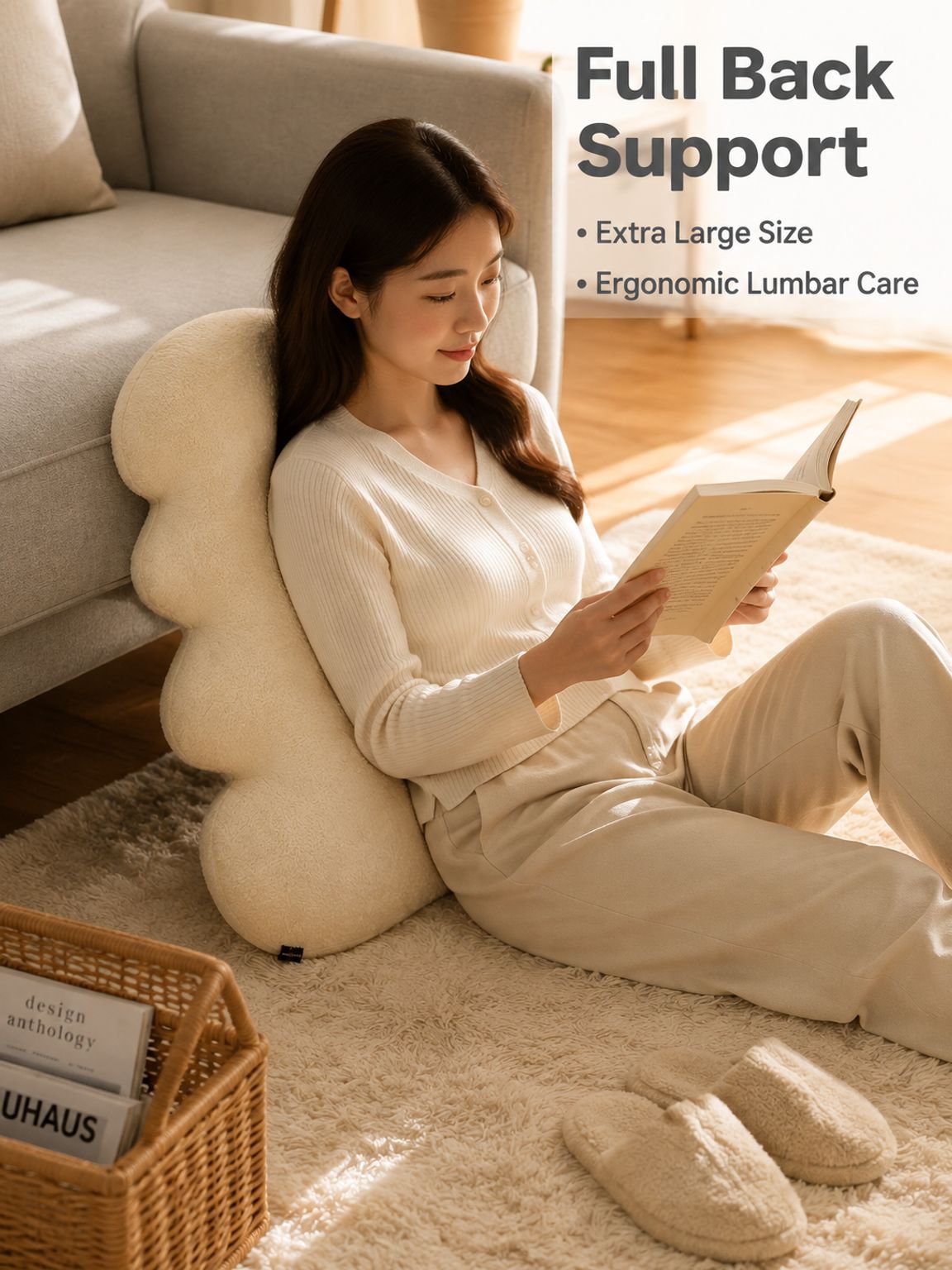 Large Cloud-Shaped Throw Pillow