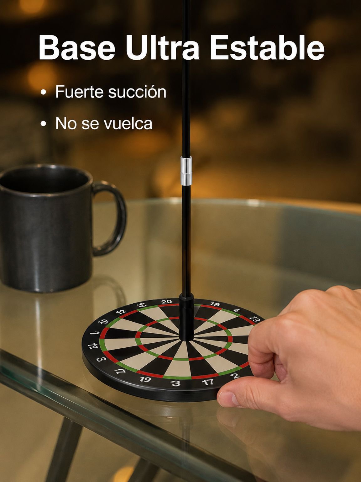 Entrenador de ping pong con eje flexible