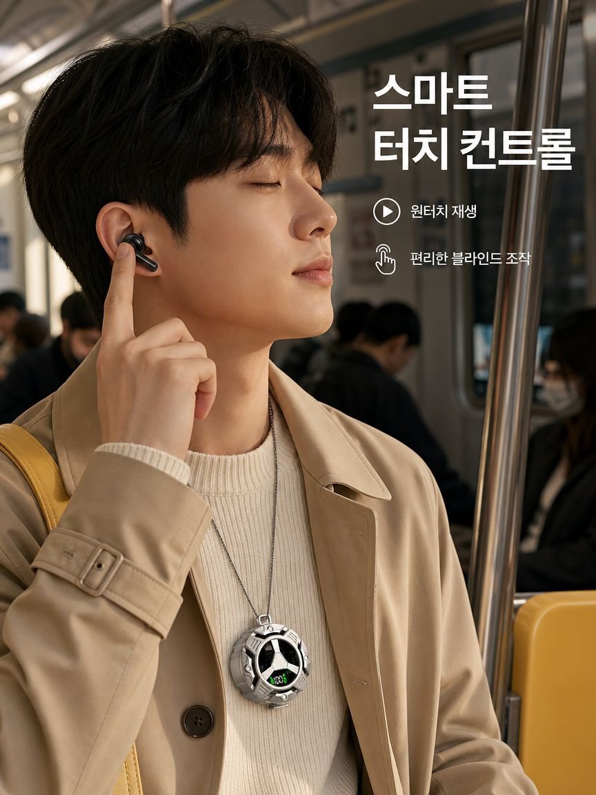 메카닉 스타일 무선 블루투스 이어폰