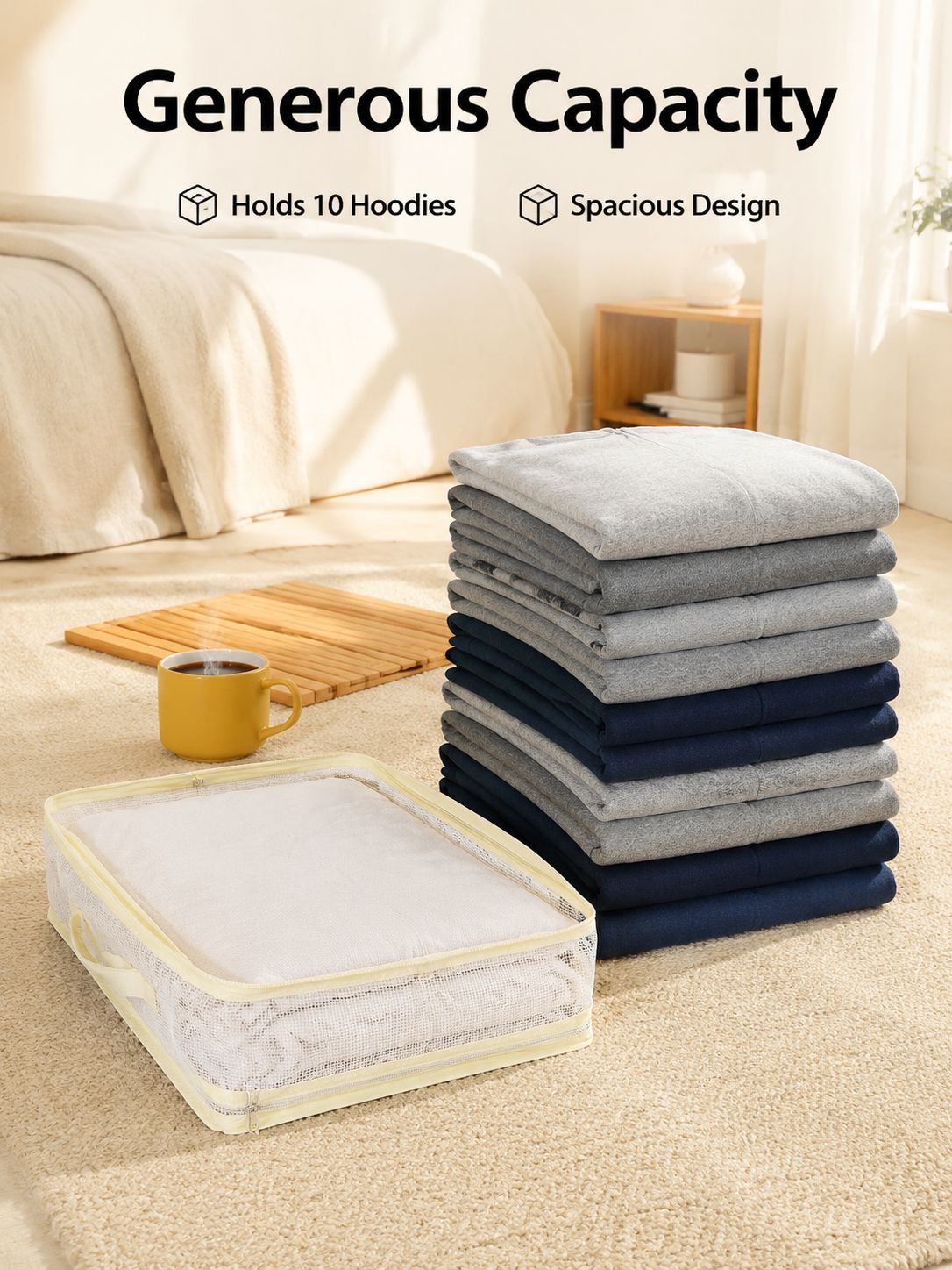 Transparent Vacuum Storage Bag for Clothes and Quilts